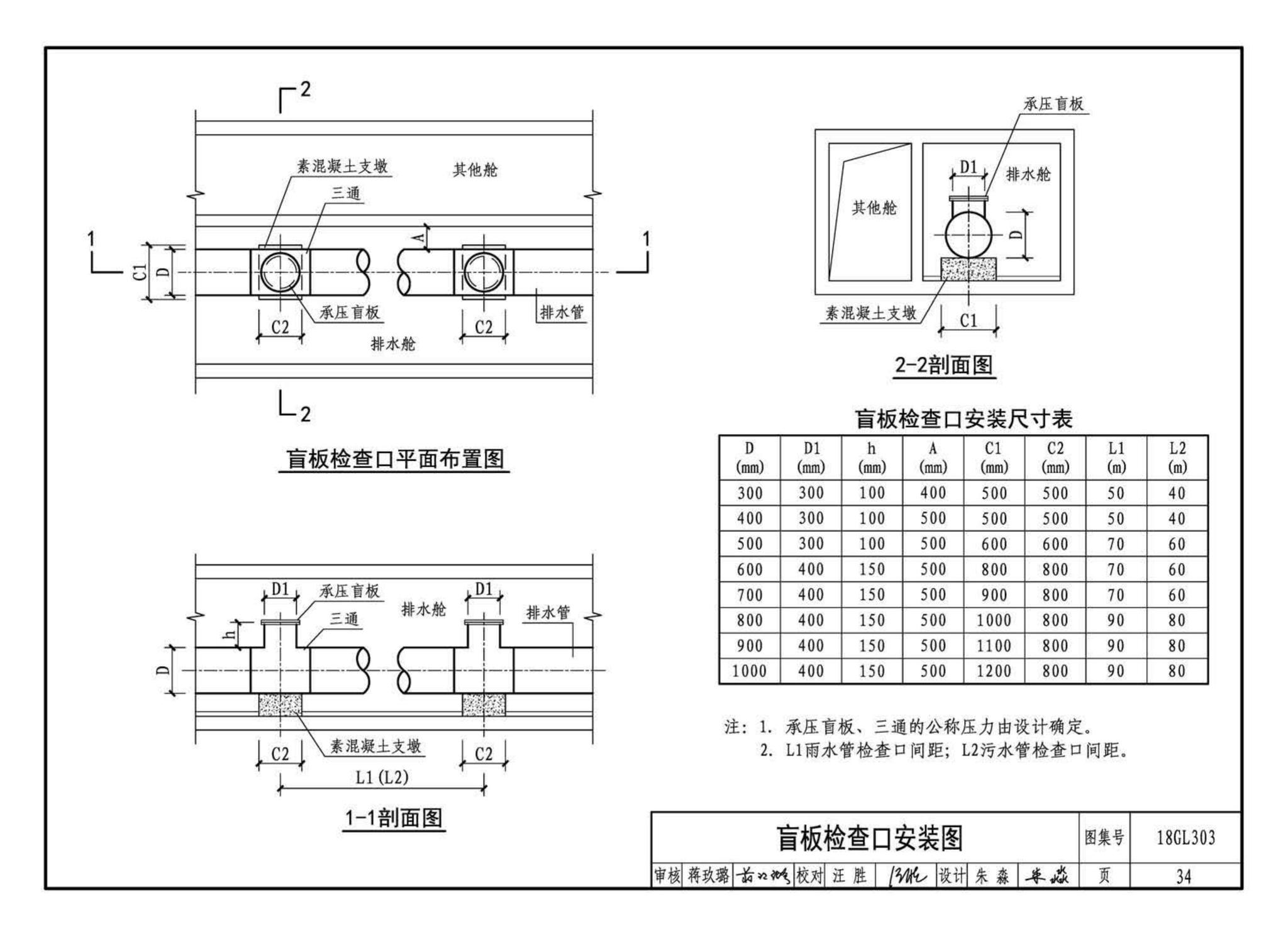 18GL303--综合管廊污水、雨水管道敷设与安装