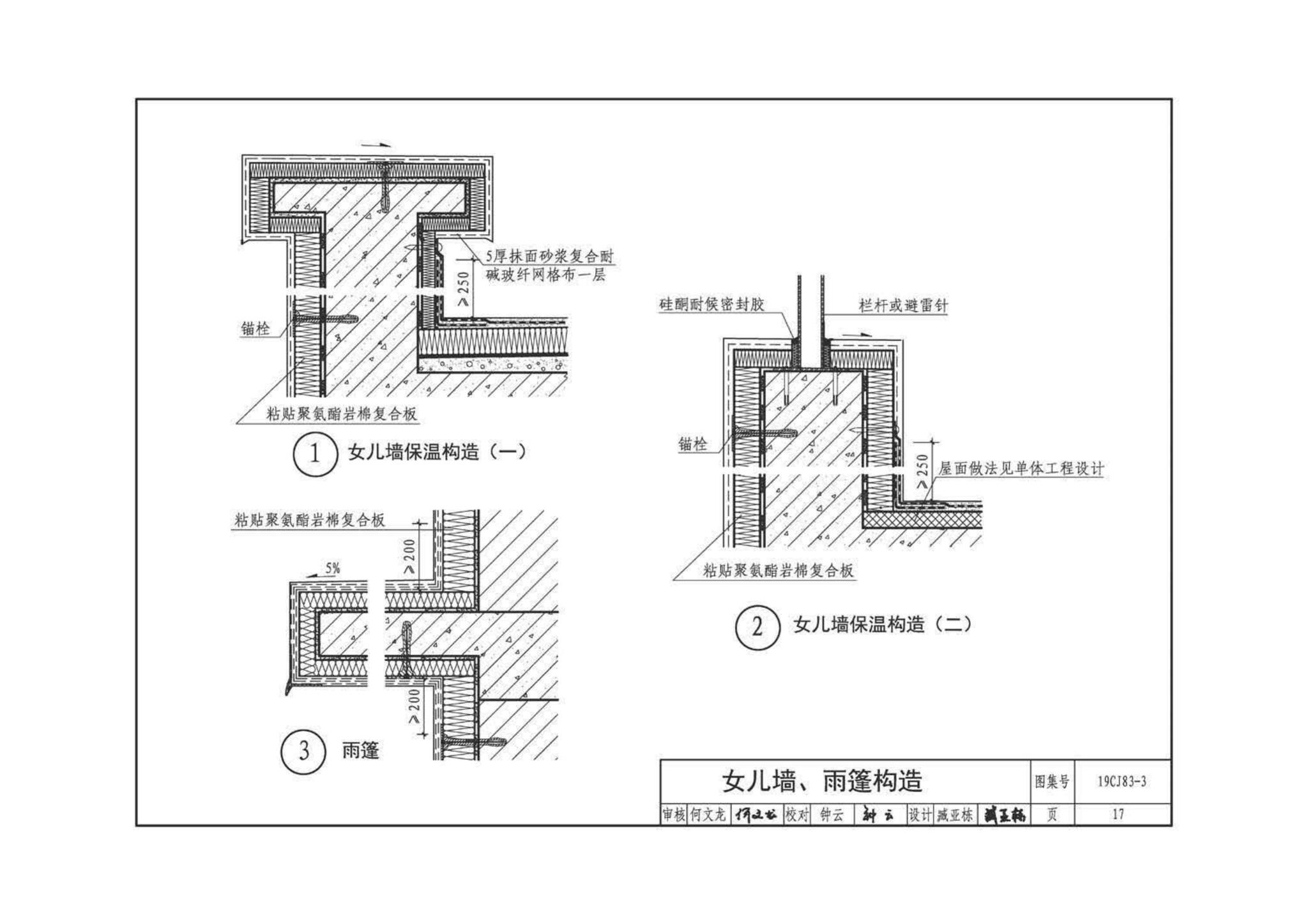 19CJ83-3--外墙外保温系统建筑构造(三)——万华聚氨酯岩棉复合板保温系统