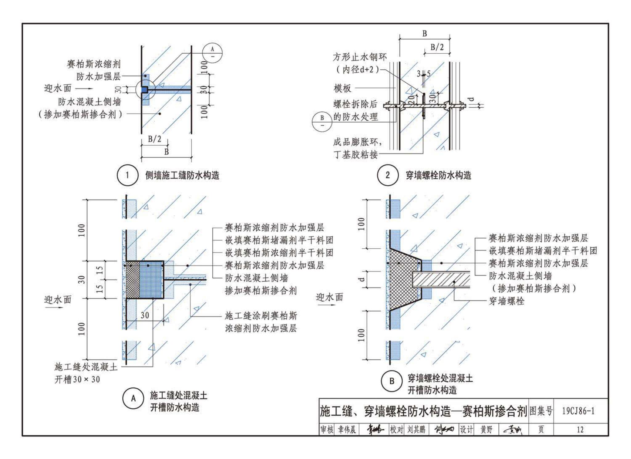 19CJ86-1--赛柏斯(XYPEX)®建筑防水系统构造