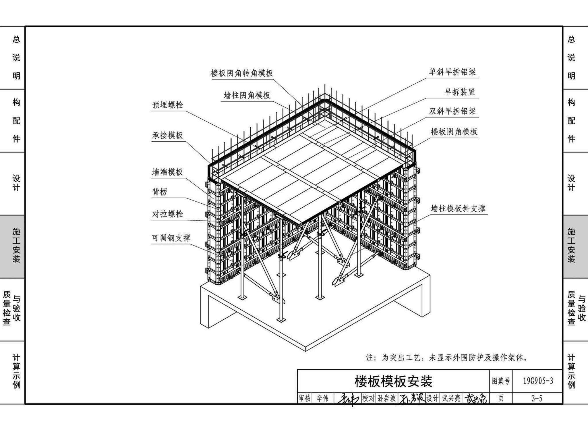 19G905-3--房屋建筑工程施工工艺图解一一组拼式铝合金模板系列施工工艺图解