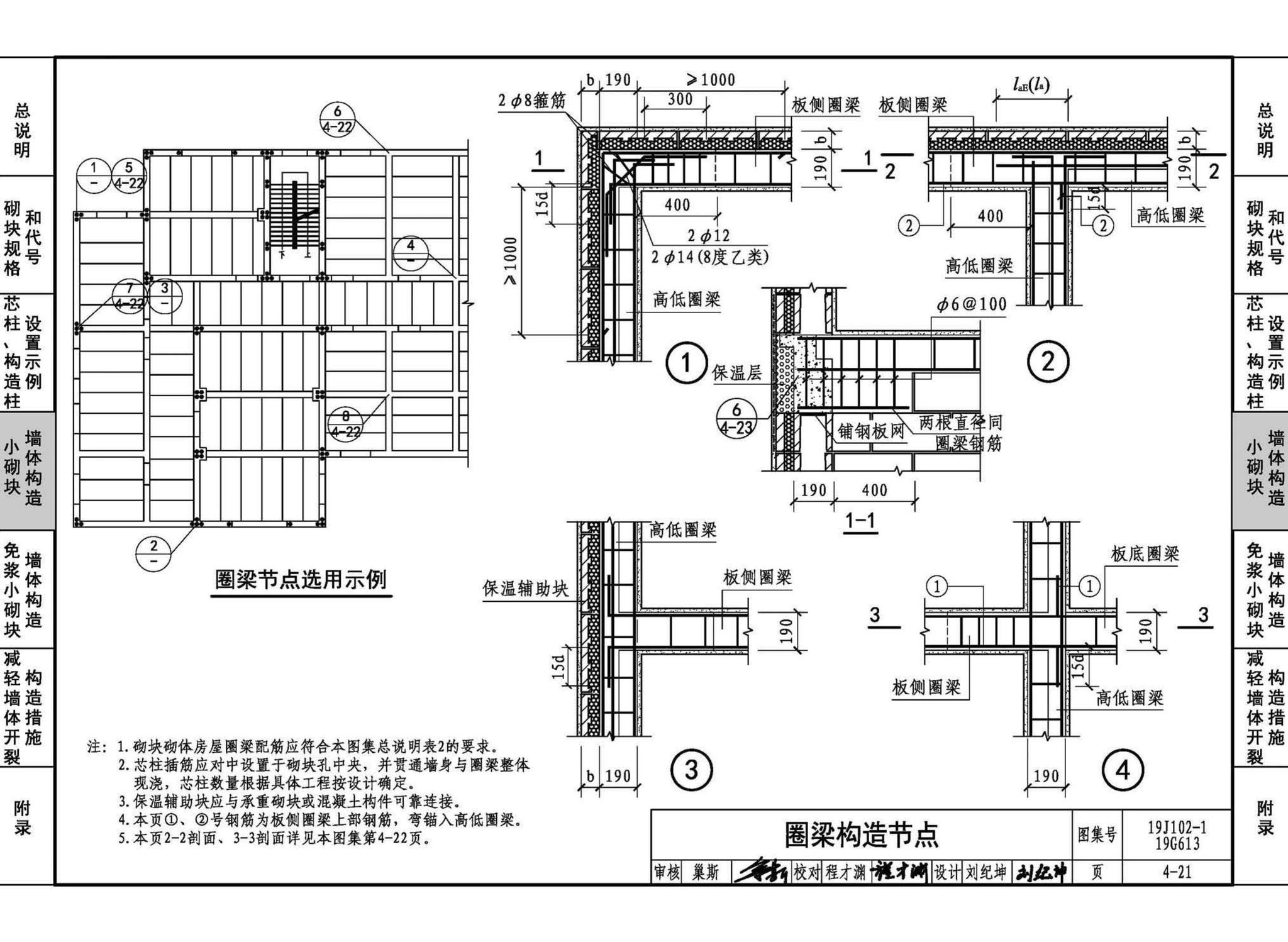 19J102-1 19G613--混凝土小型空心砌块墙体建筑与结构构造