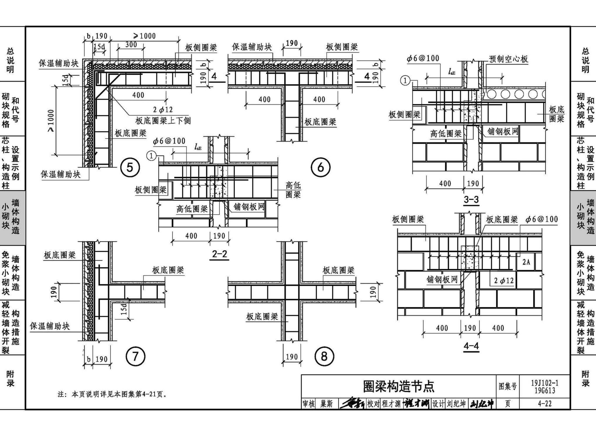 19J102-1 19G613--混凝土小型空心砌块墙体建筑与结构构造