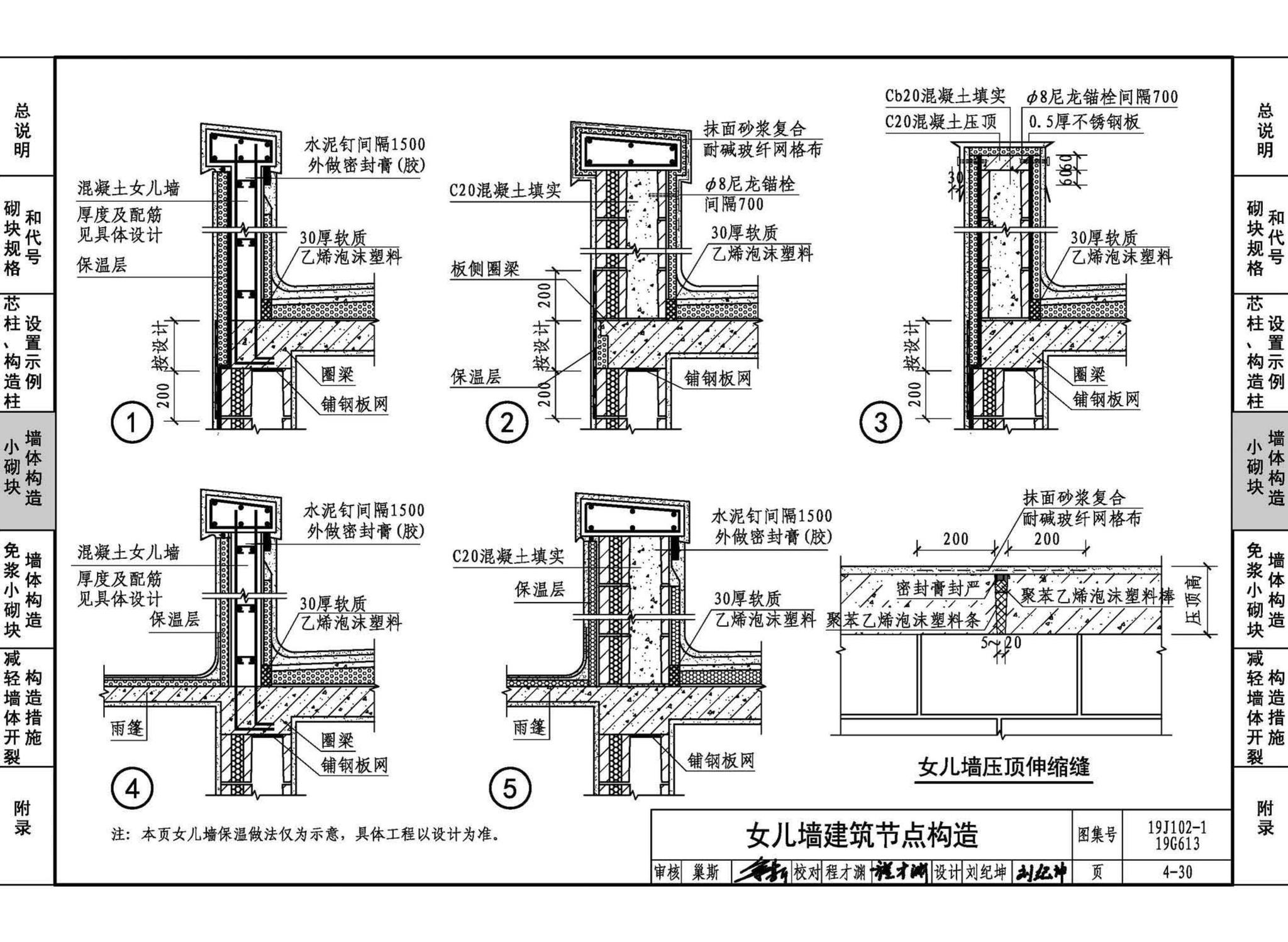 19J102-1 19G613--混凝土小型空心砌块墙体建筑与结构构造