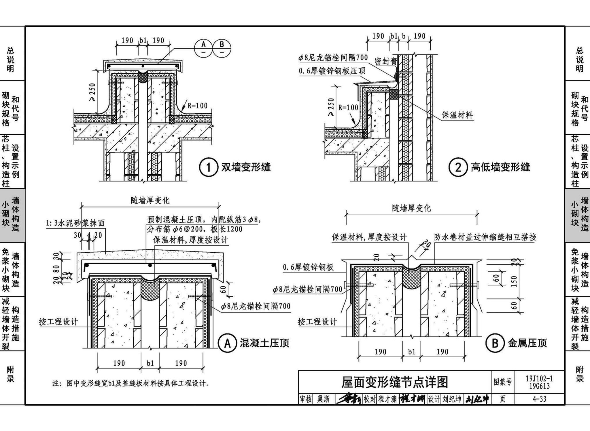 19J102-1 19G613--混凝土小型空心砌块墙体建筑与结构构造