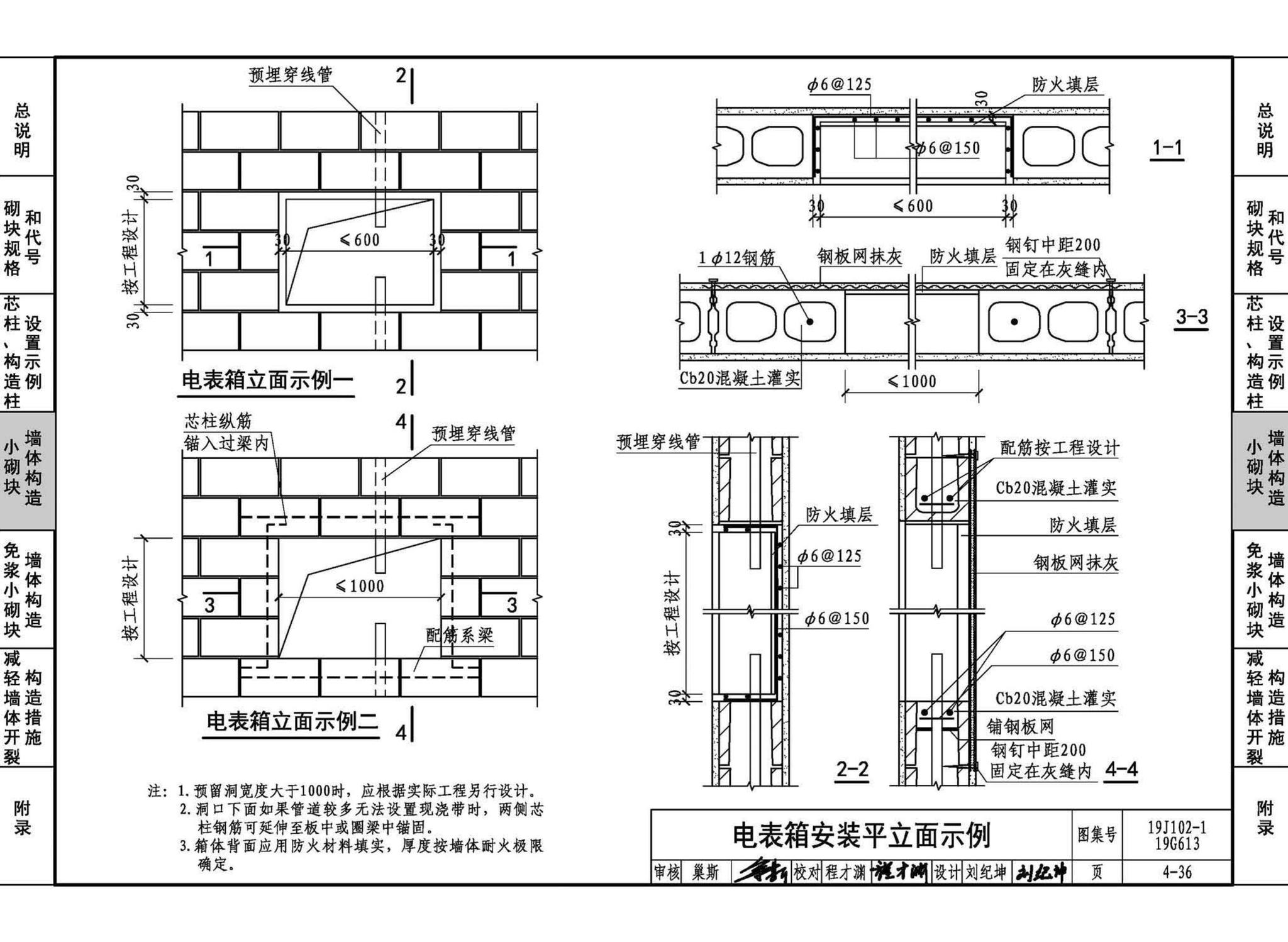 19J102-1 19G613--混凝土小型空心砌块墙体建筑与结构构造