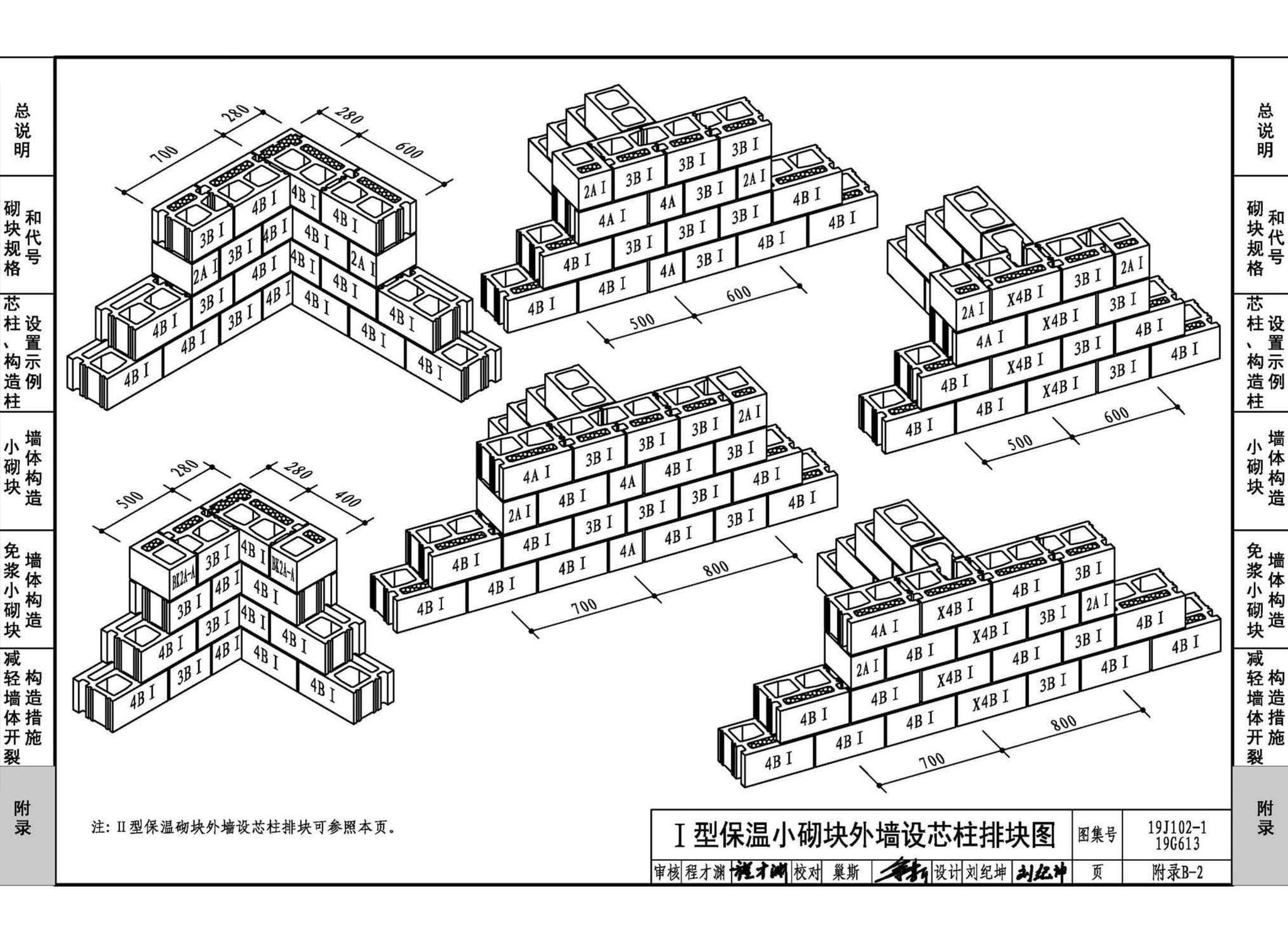 19J102-1 19G613--混凝土小型空心砌块墙体建筑与结构构造