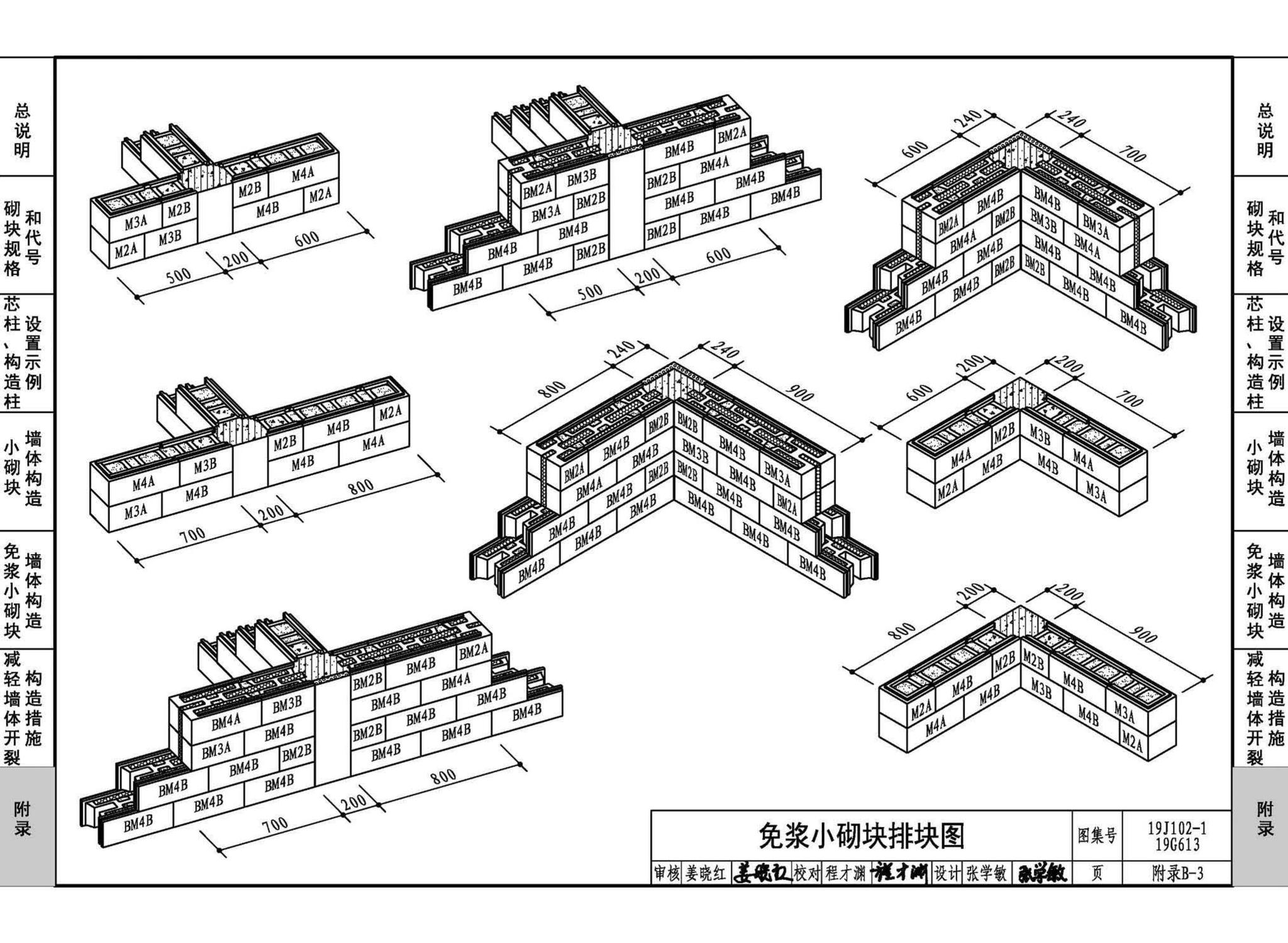 19J102-1 19G613--混凝土小型空心砌块墙体建筑与结构构造