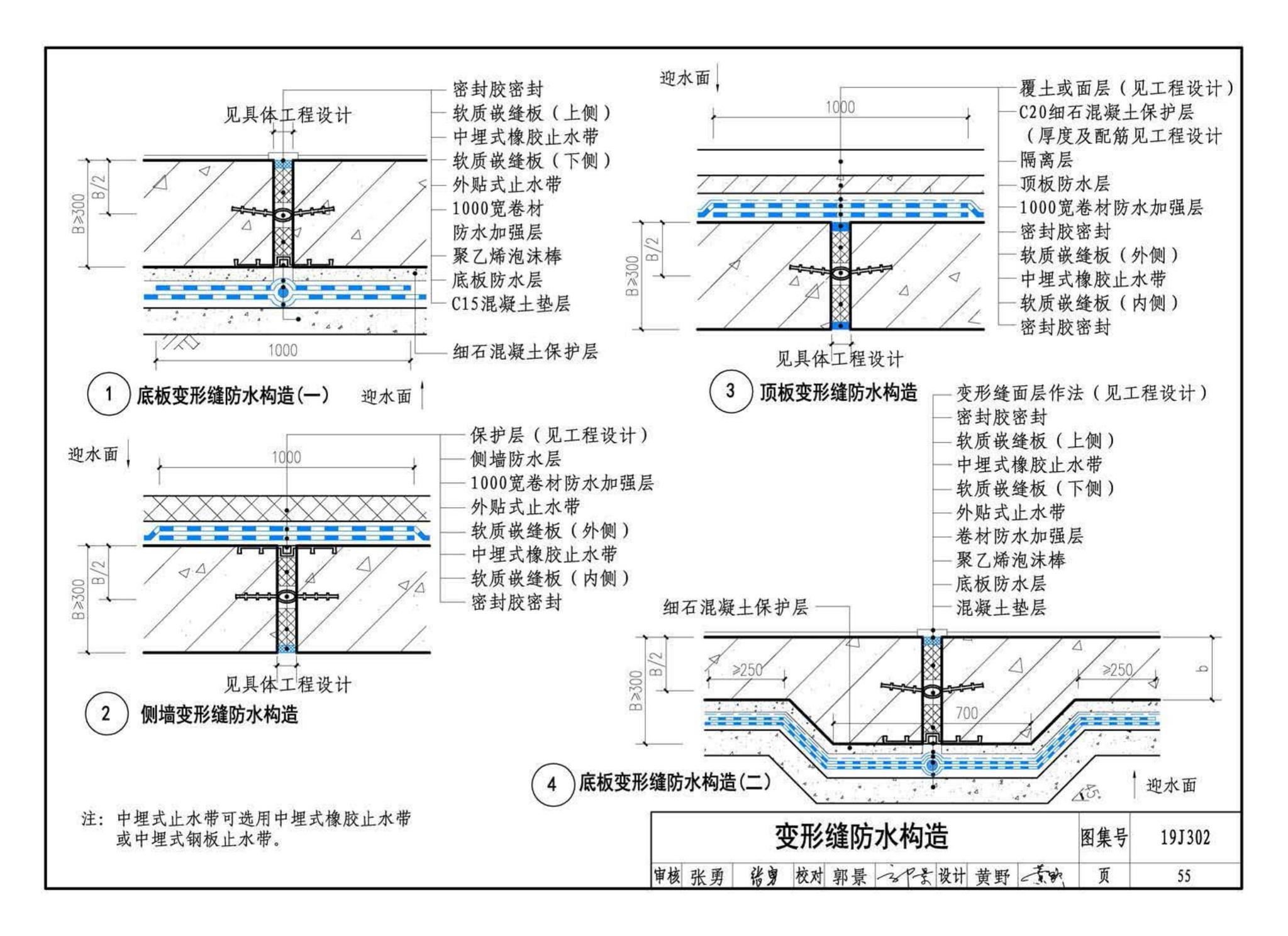 19J302--城市综合管廊工程防水构造