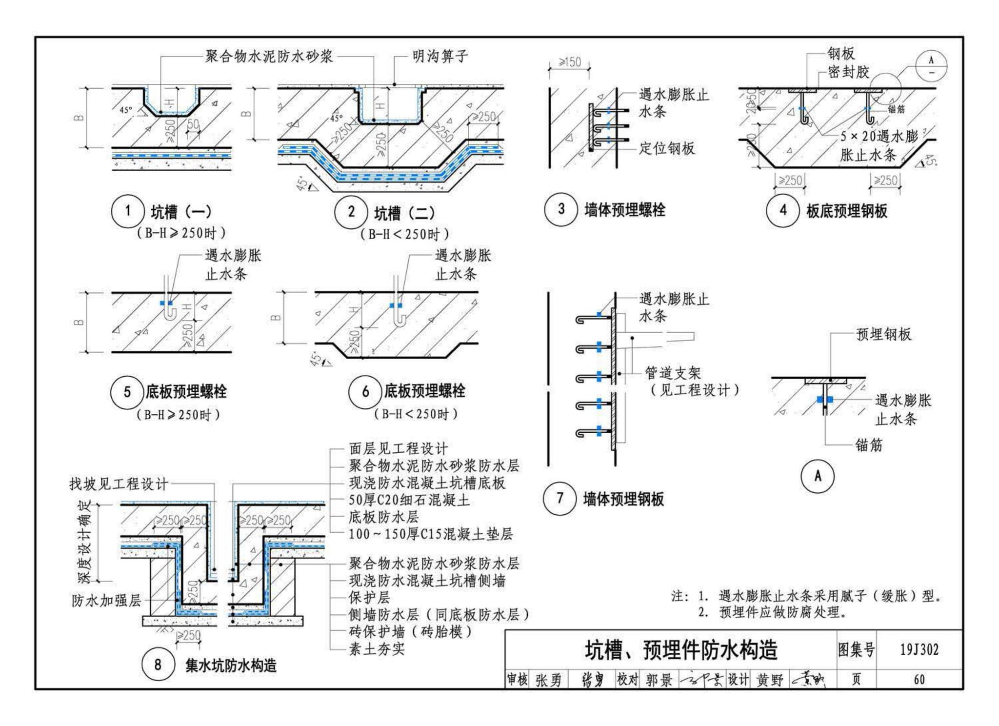 19J302--城市综合管廊工程防水构造