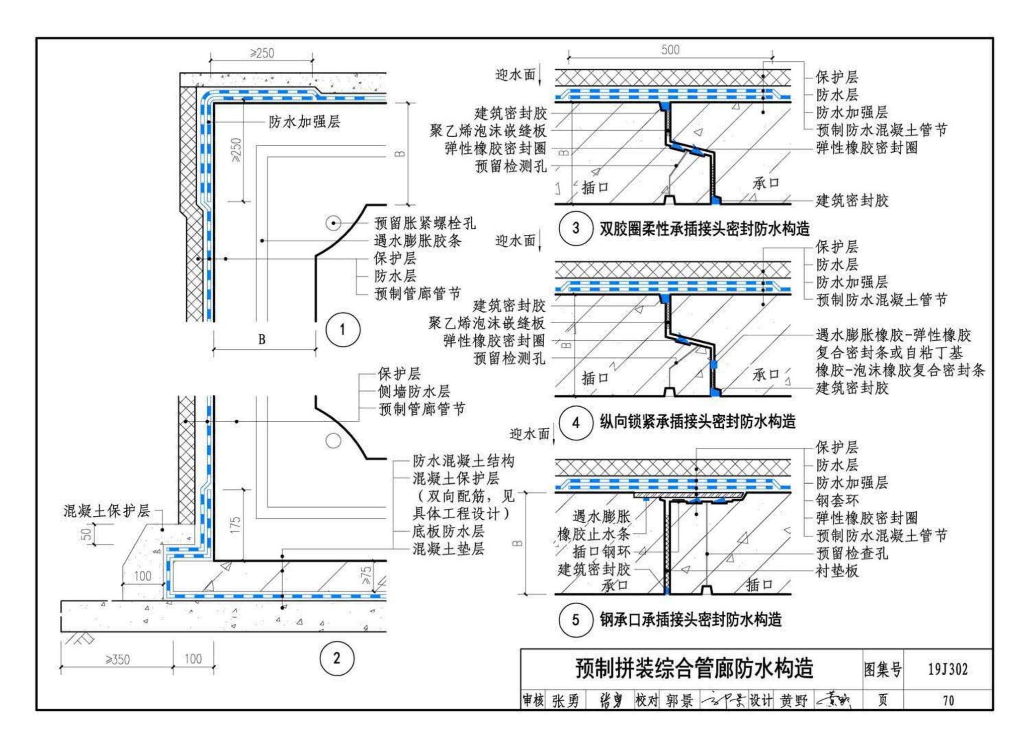 19J302--城市综合管廊工程防水构造