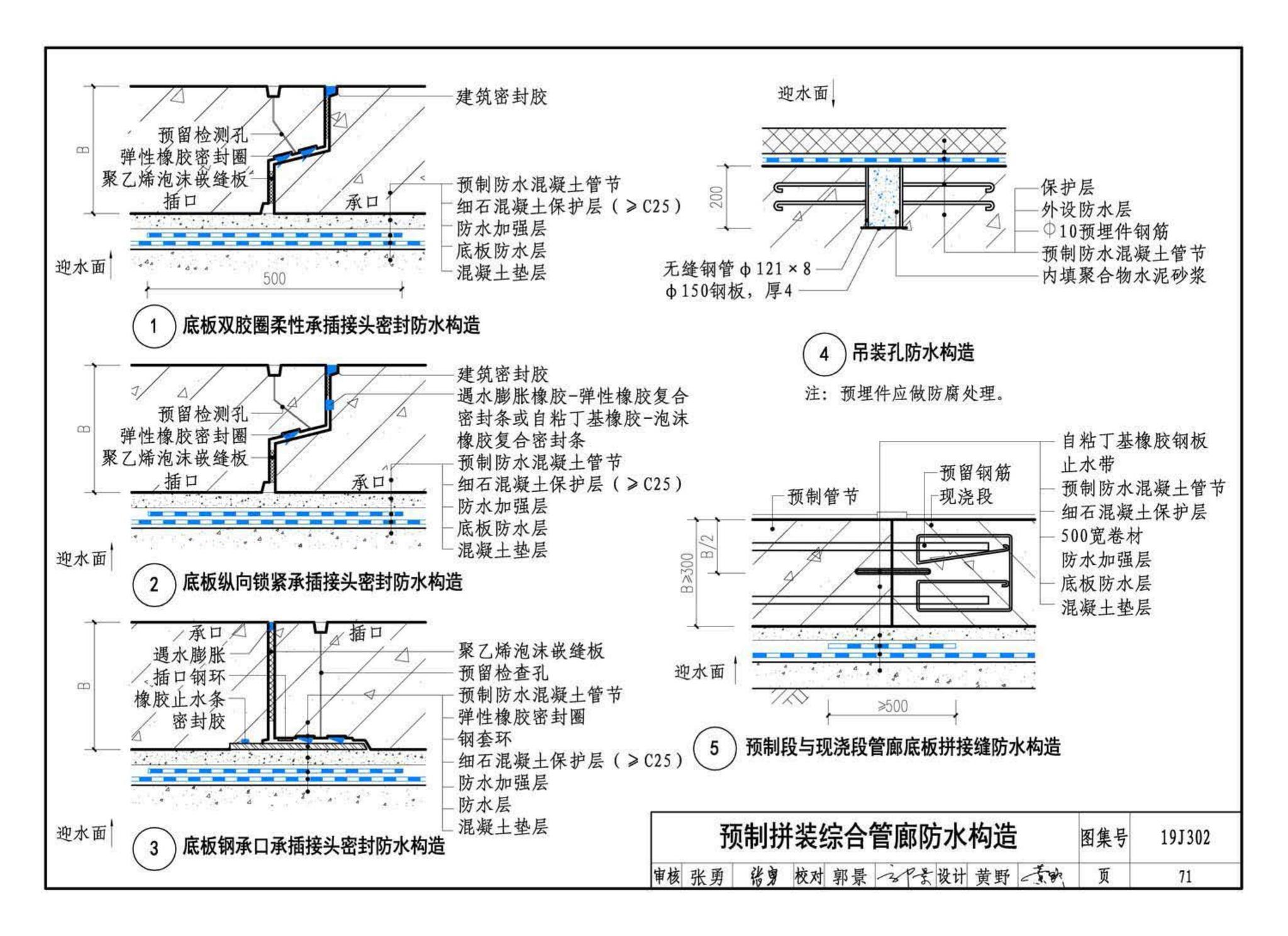 19J302--城市综合管廊工程防水构造