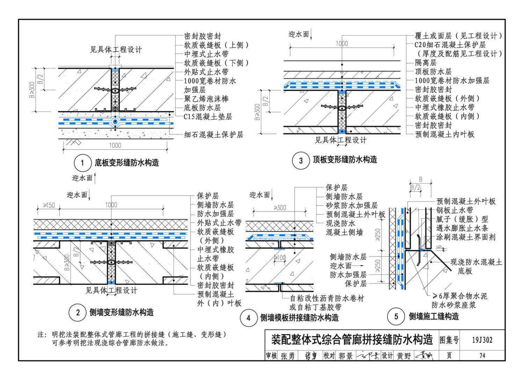 19J302--城市综合管廊工程防水构造