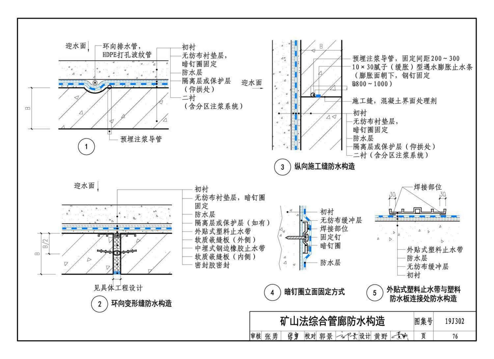 19J302--城市综合管廊工程防水构造