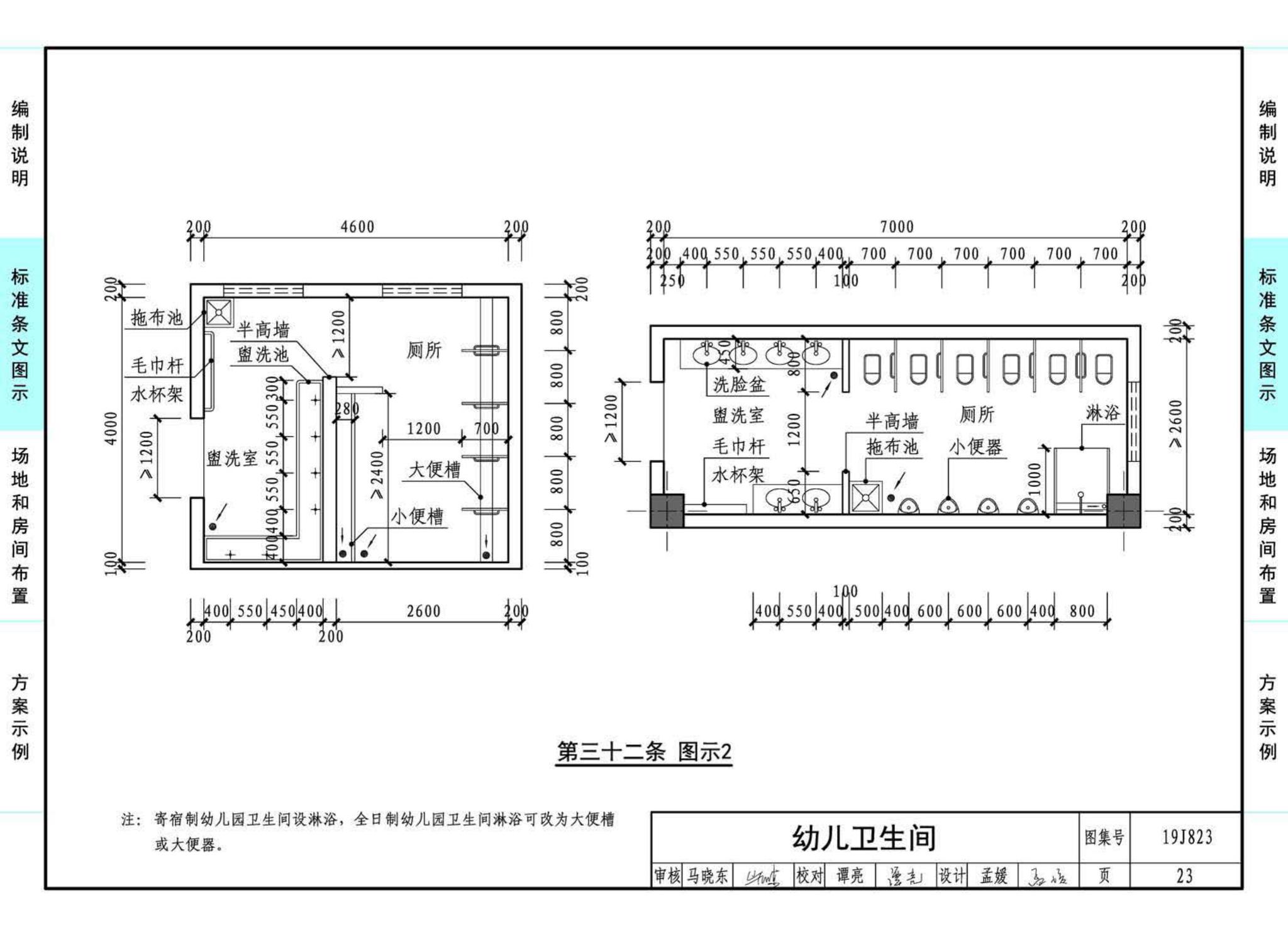 19J823--幼儿园标准设计样图