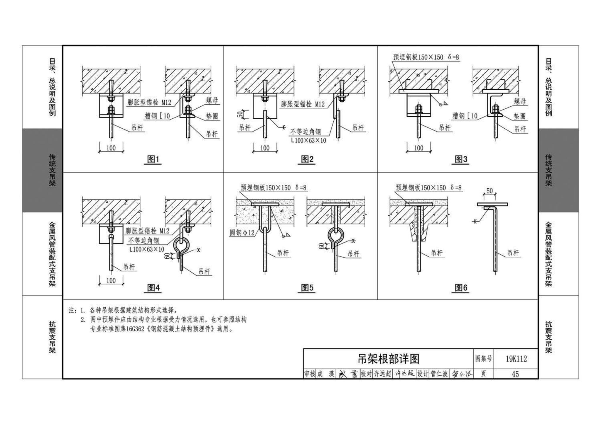 19K112--金属、非金属风管支吊架（含抗震支吊架）