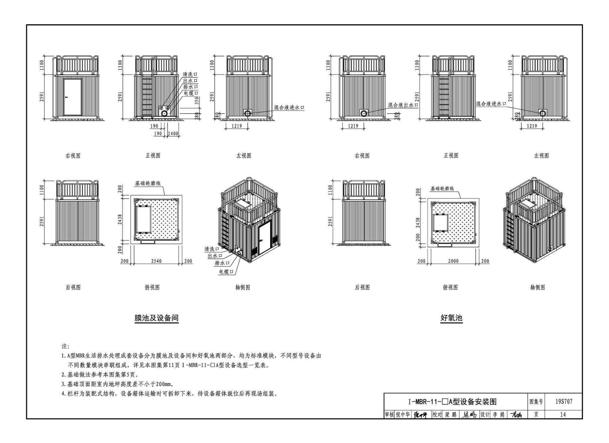 19S707--小型生活排水处理成套设备选用与安装