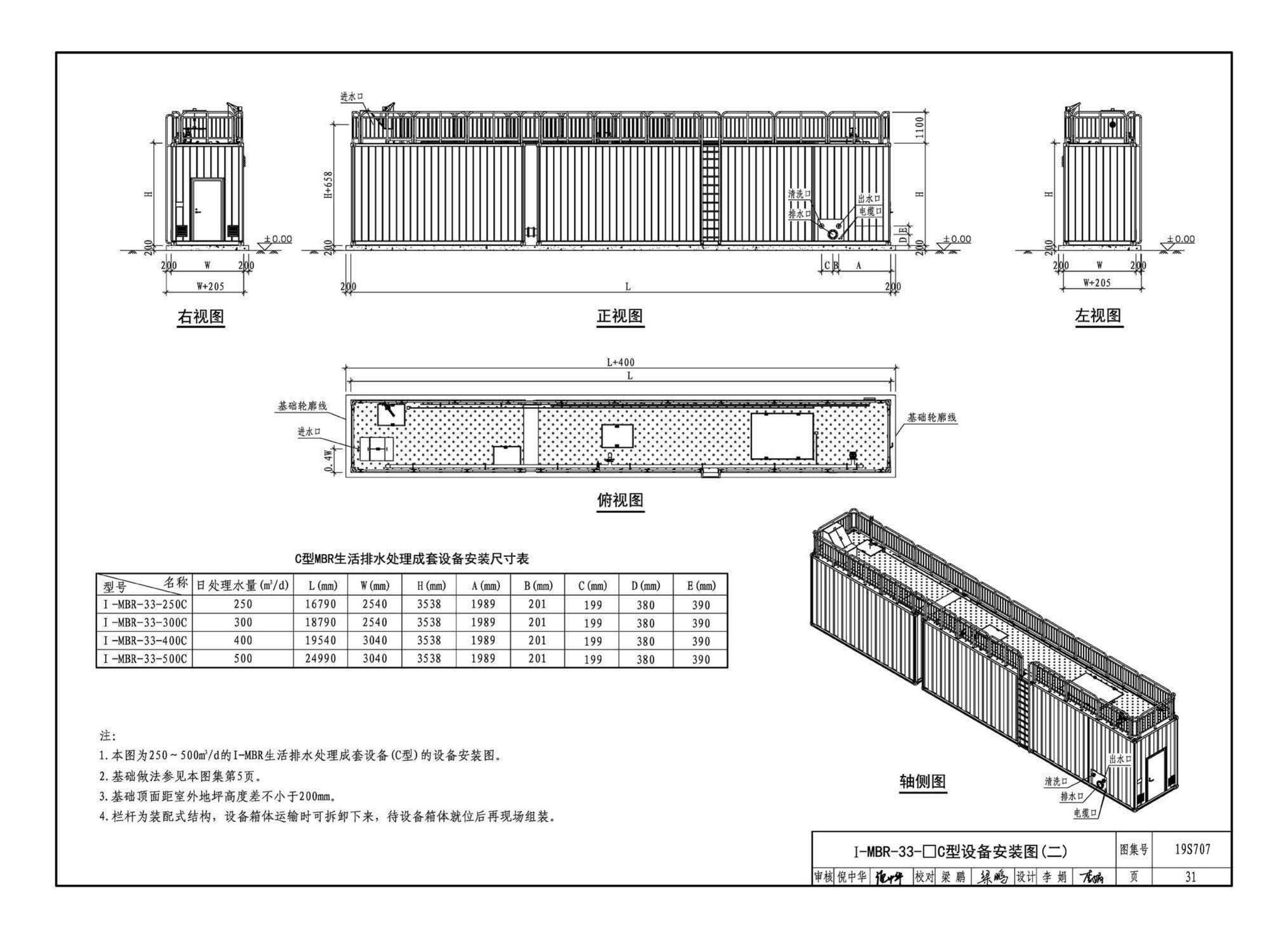 19S707--小型生活排水处理成套设备选用与安装