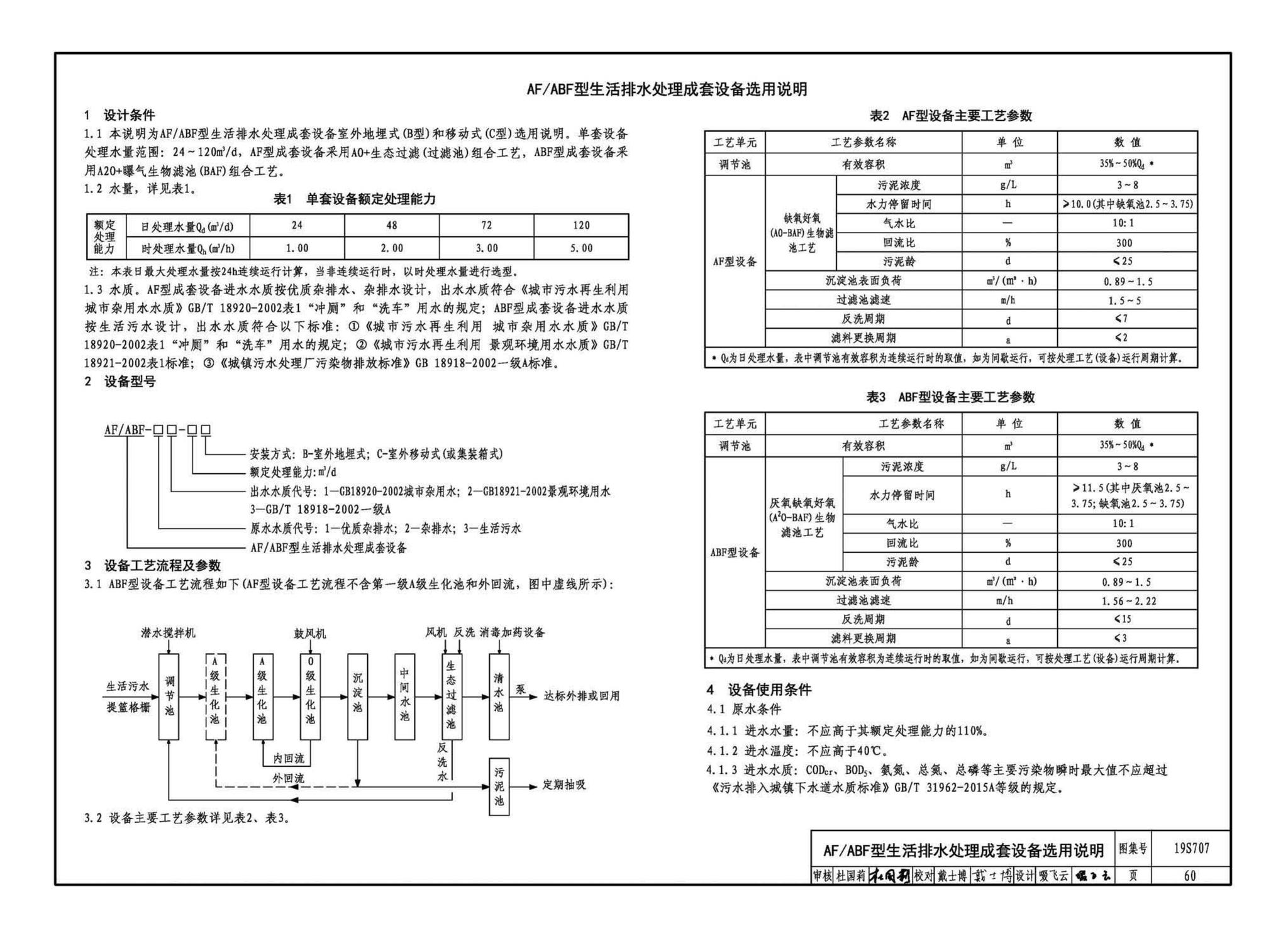 19S707--小型生活排水处理成套设备选用与安装