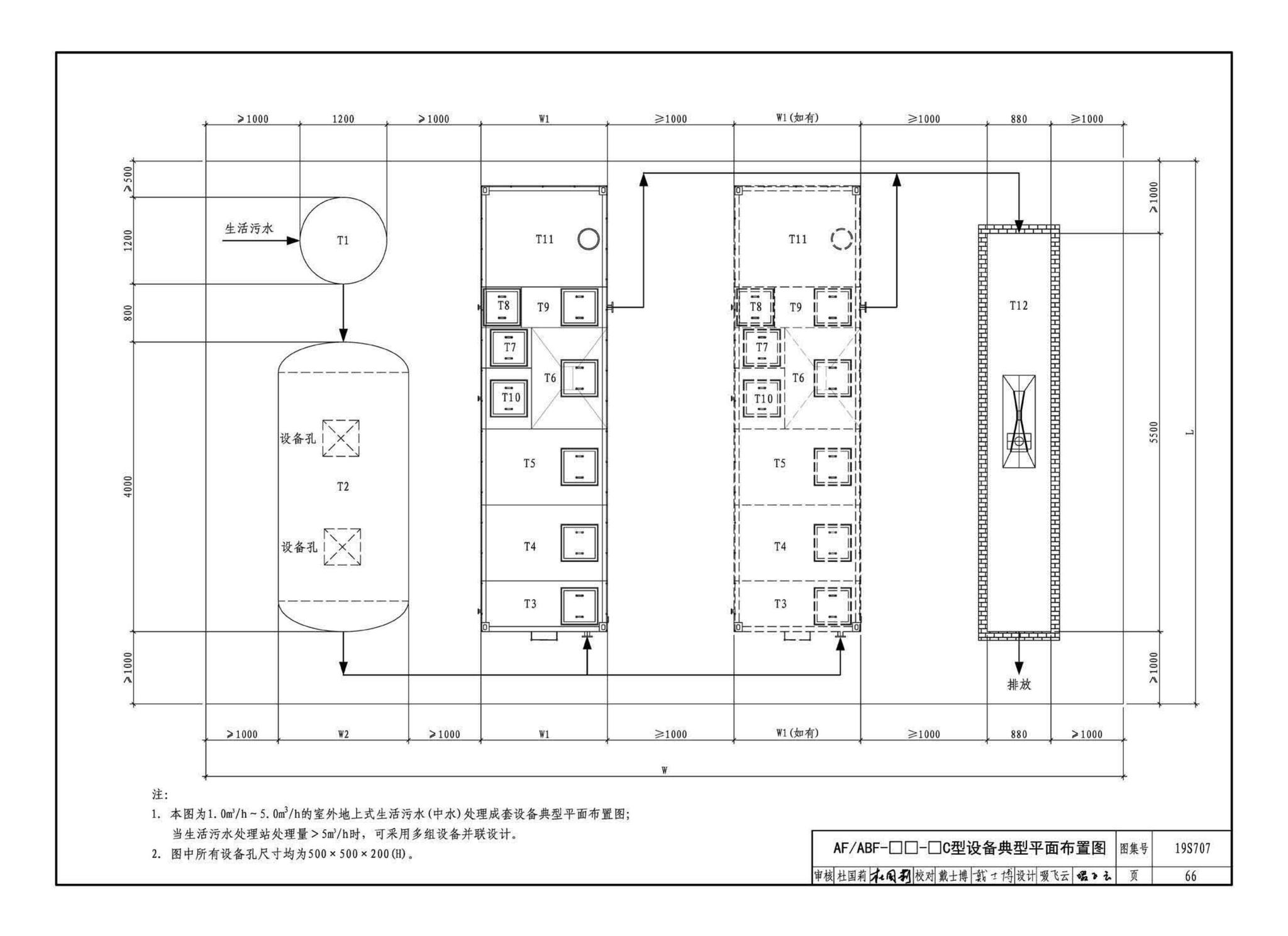 19S707--小型生活排水处理成套设备选用与安装