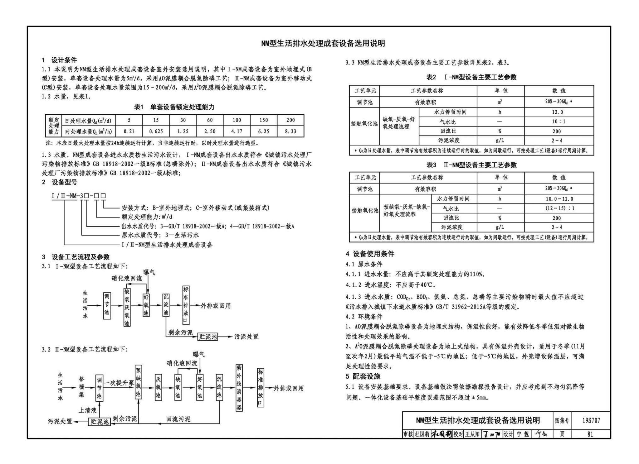 19S707--小型生活排水处理成套设备选用与安装