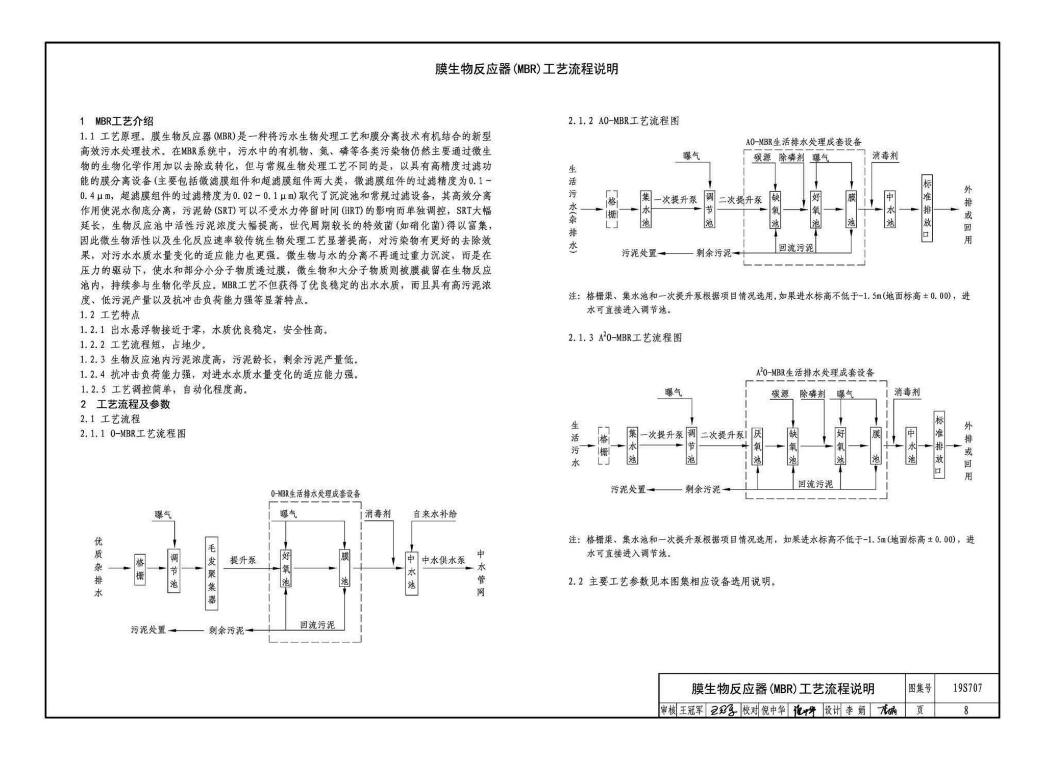 19S707--小型生活排水处理成套设备选用与安装