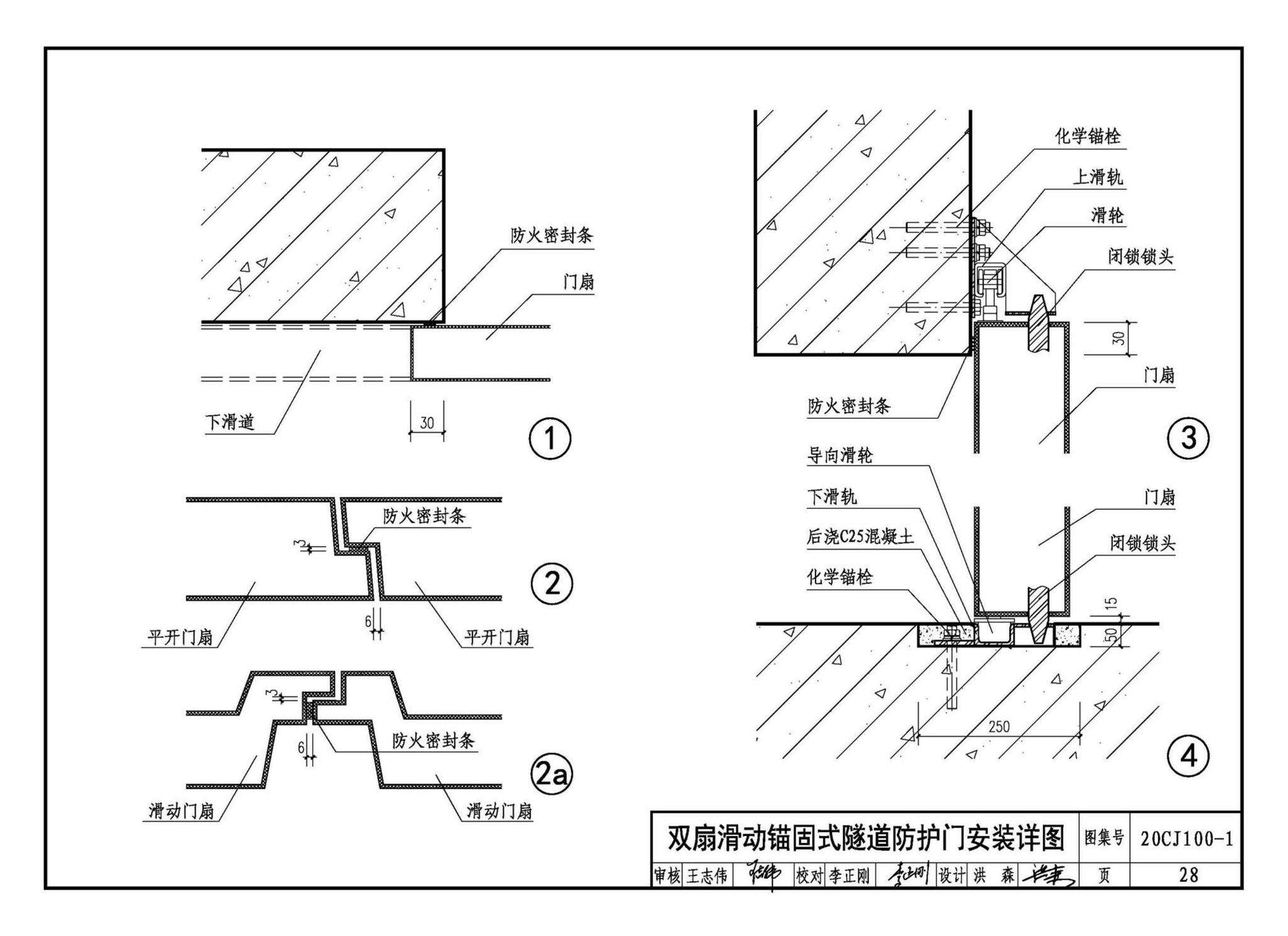 20CJ100-1--铁路隧道防护门（一）——玻璃钢轻质防护门