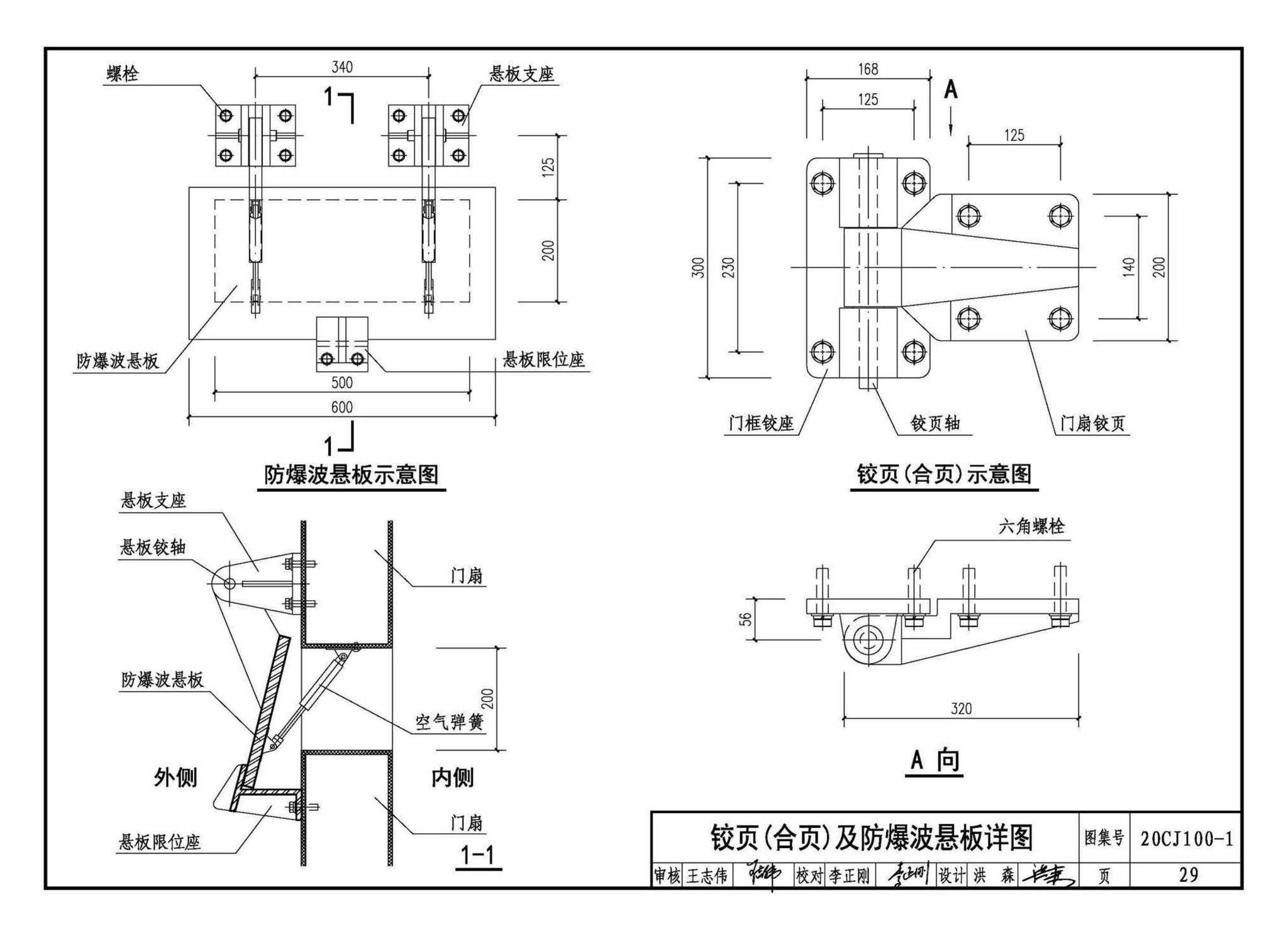 20CJ100-1--铁路隧道防护门（一）——玻璃钢轻质防护门