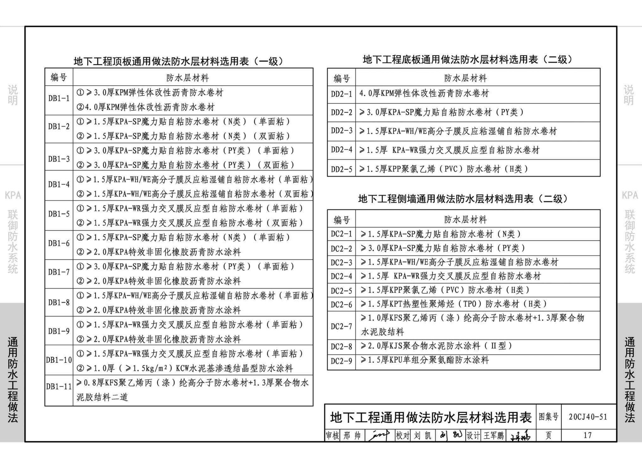 20CJ40-51--建筑防水系统构造（五十一）