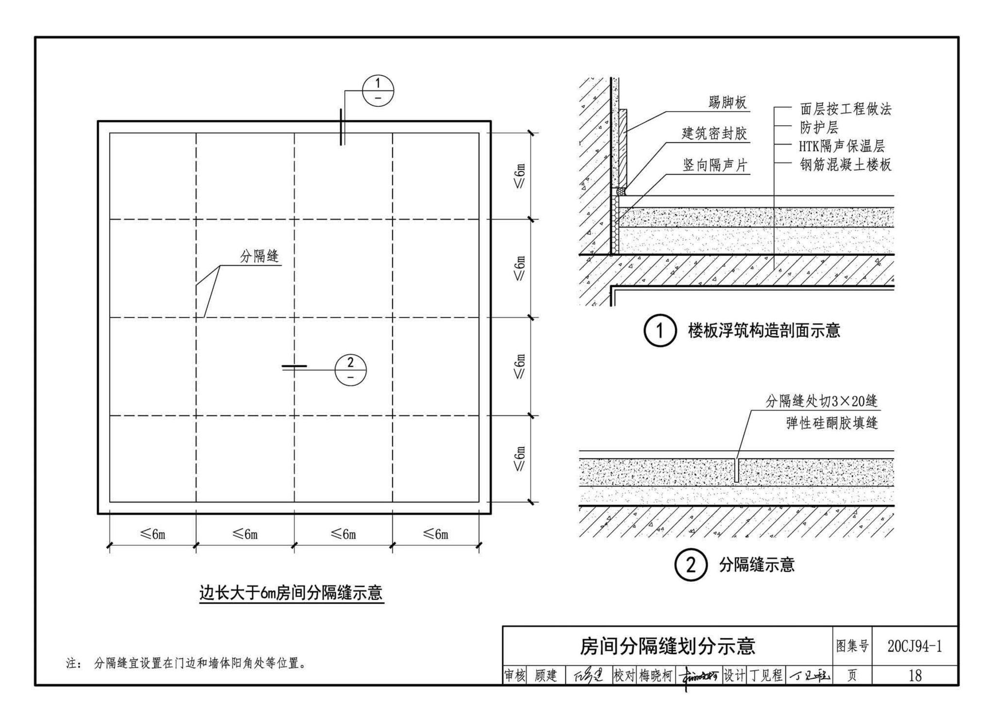 20CJ94-1--隔声楼面系统—HTK轻质隔声砂浆