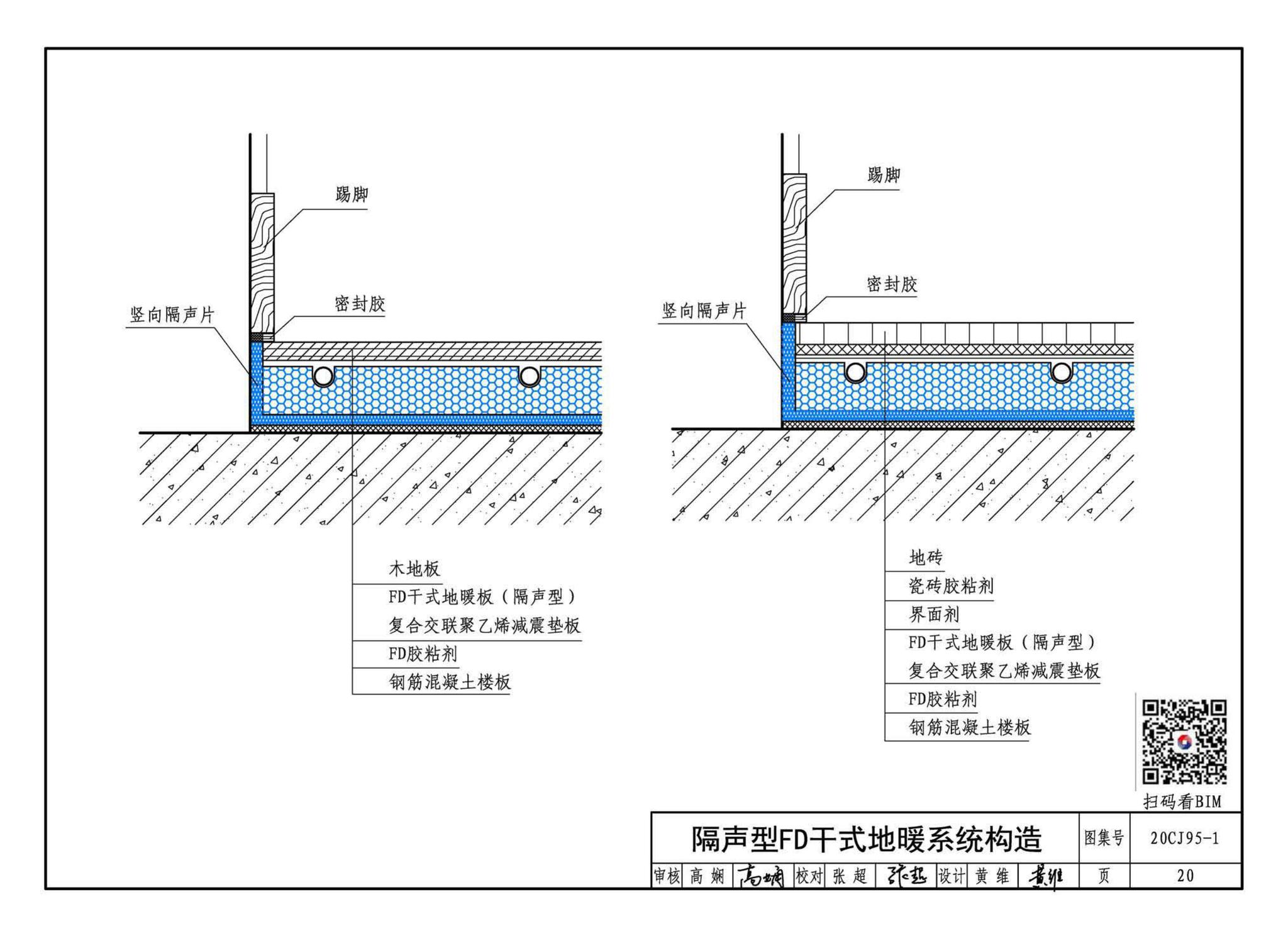 20CJ95-1--装配式保温楼地面建筑构造——FD干式地暖系统