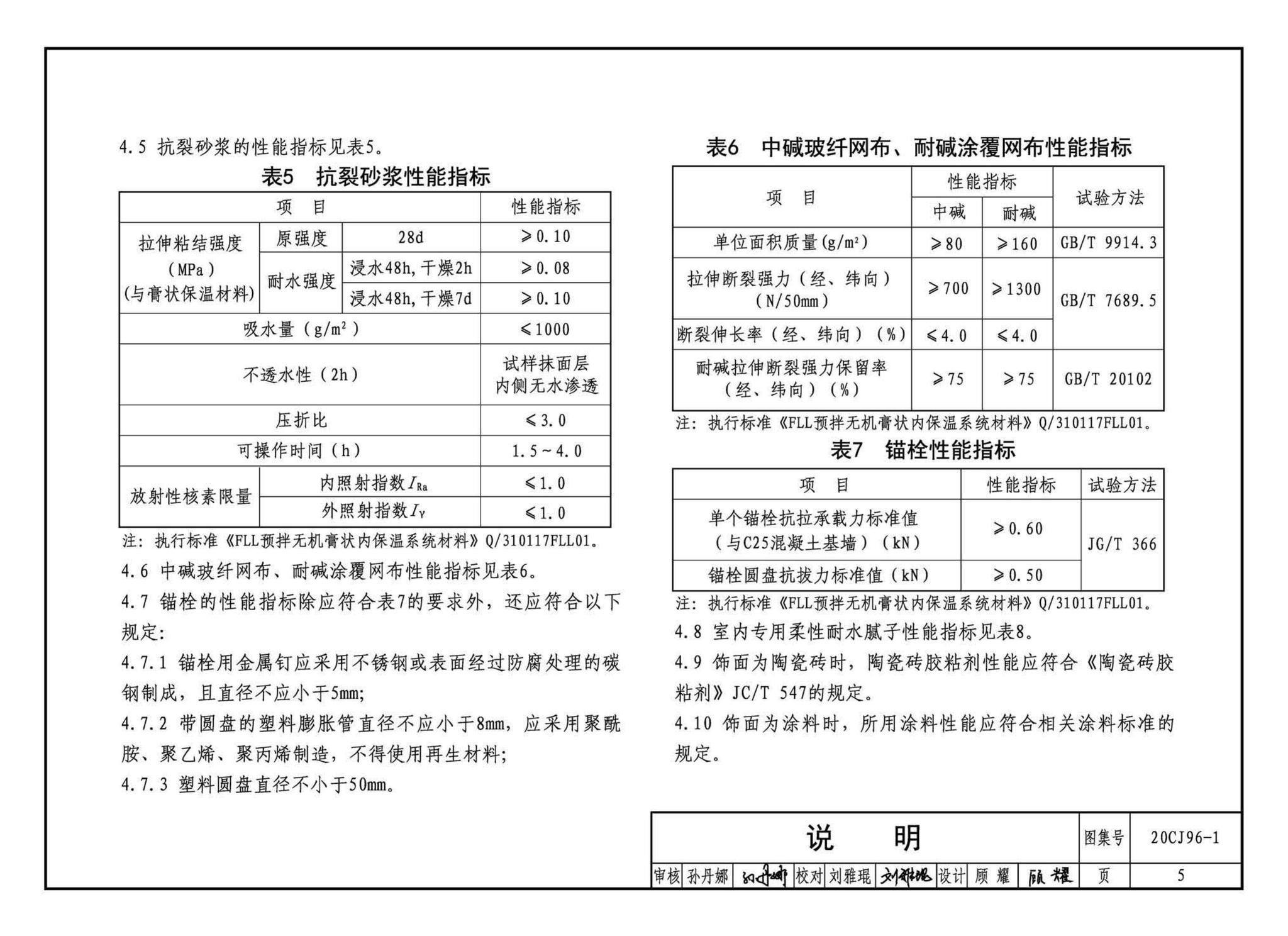 20CJ96-1--外墙内保温建筑构造（一）——FLL预拌无机膏状保温材料内保温构造