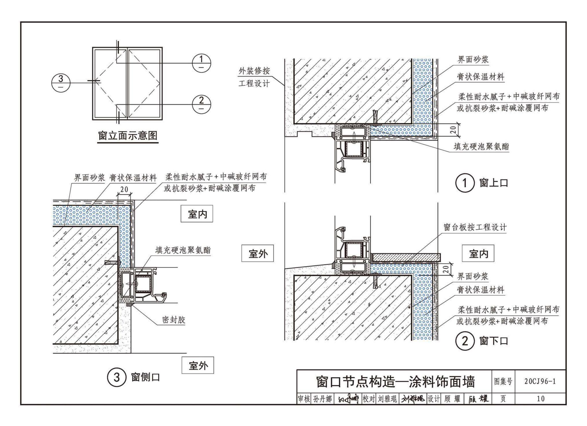 20CJ96-1--外墙内保温建筑构造（一）——FLL预拌无机膏状保温材料内保温构造