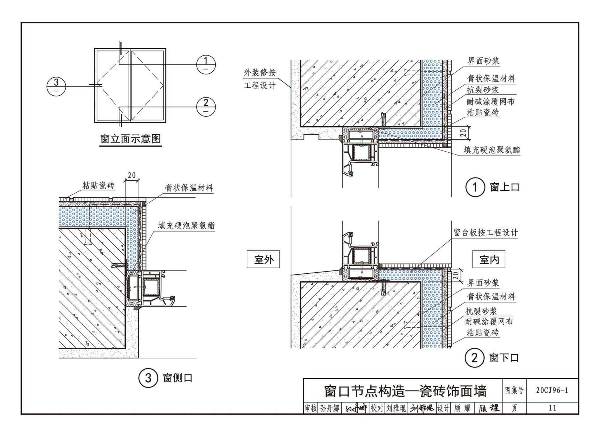 20CJ96-1--外墙内保温建筑构造（一）——FLL预拌无机膏状保温材料内保温构造