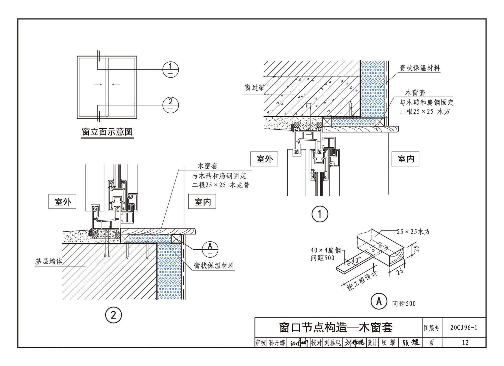 20CJ96-1--外墙内保温建筑构造（一）——FLL预拌无机膏状保温材料内保温构造