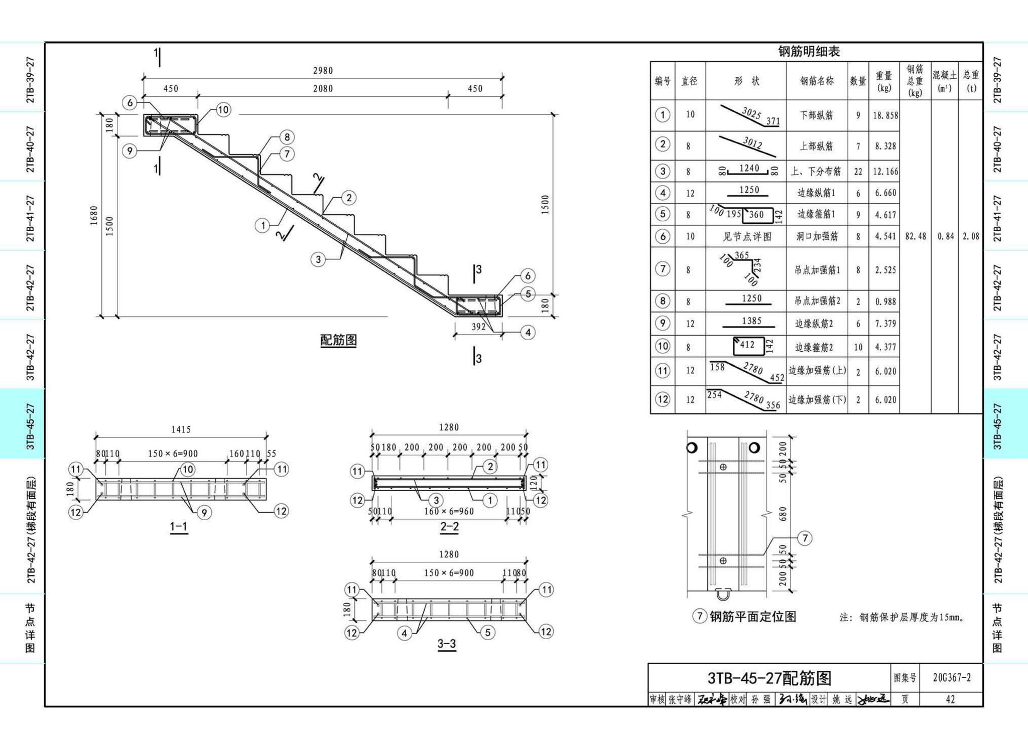 20G367-2--预制钢筋混凝土楼梯（公共建筑）