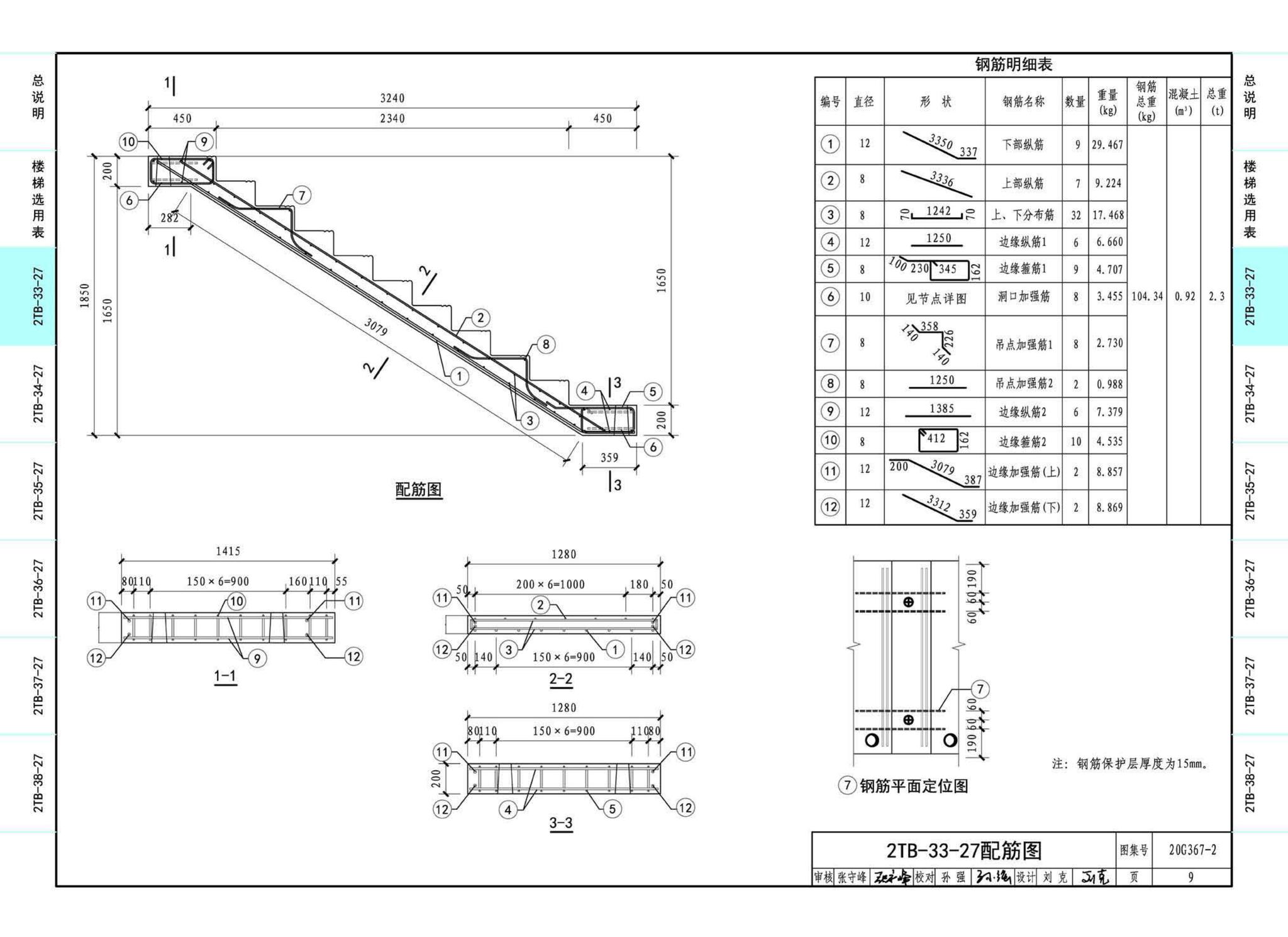 20G367-2--预制钢筋混凝土楼梯（公共建筑）