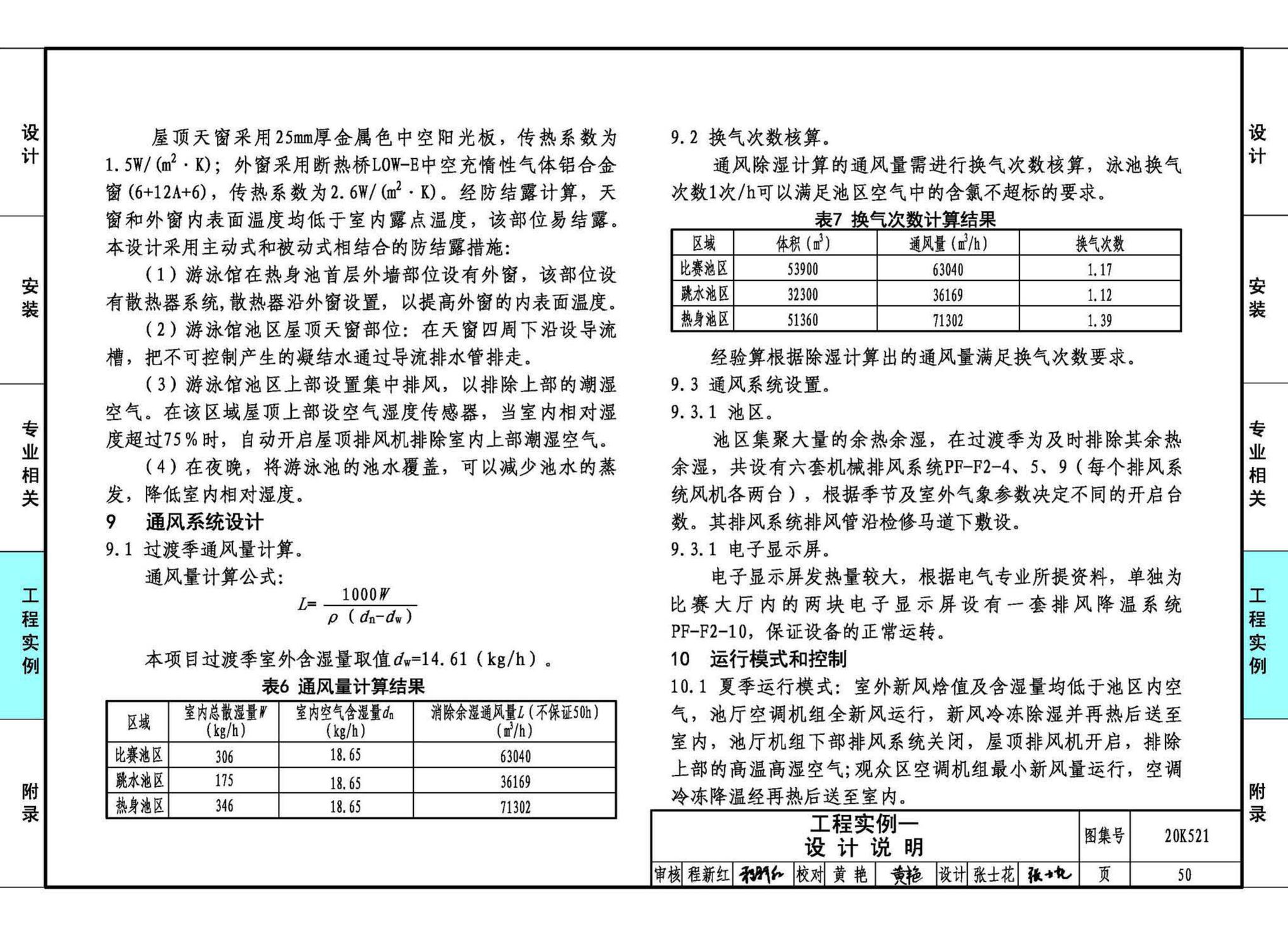 20K521--游泳场馆暖通空调设计与安装