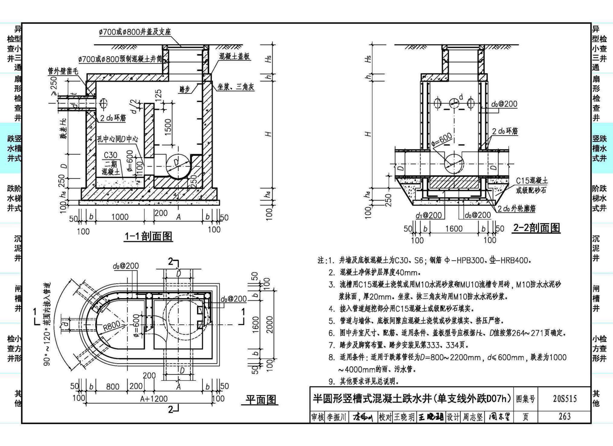 20S515--钢筋混凝土及砖砌排水检查井