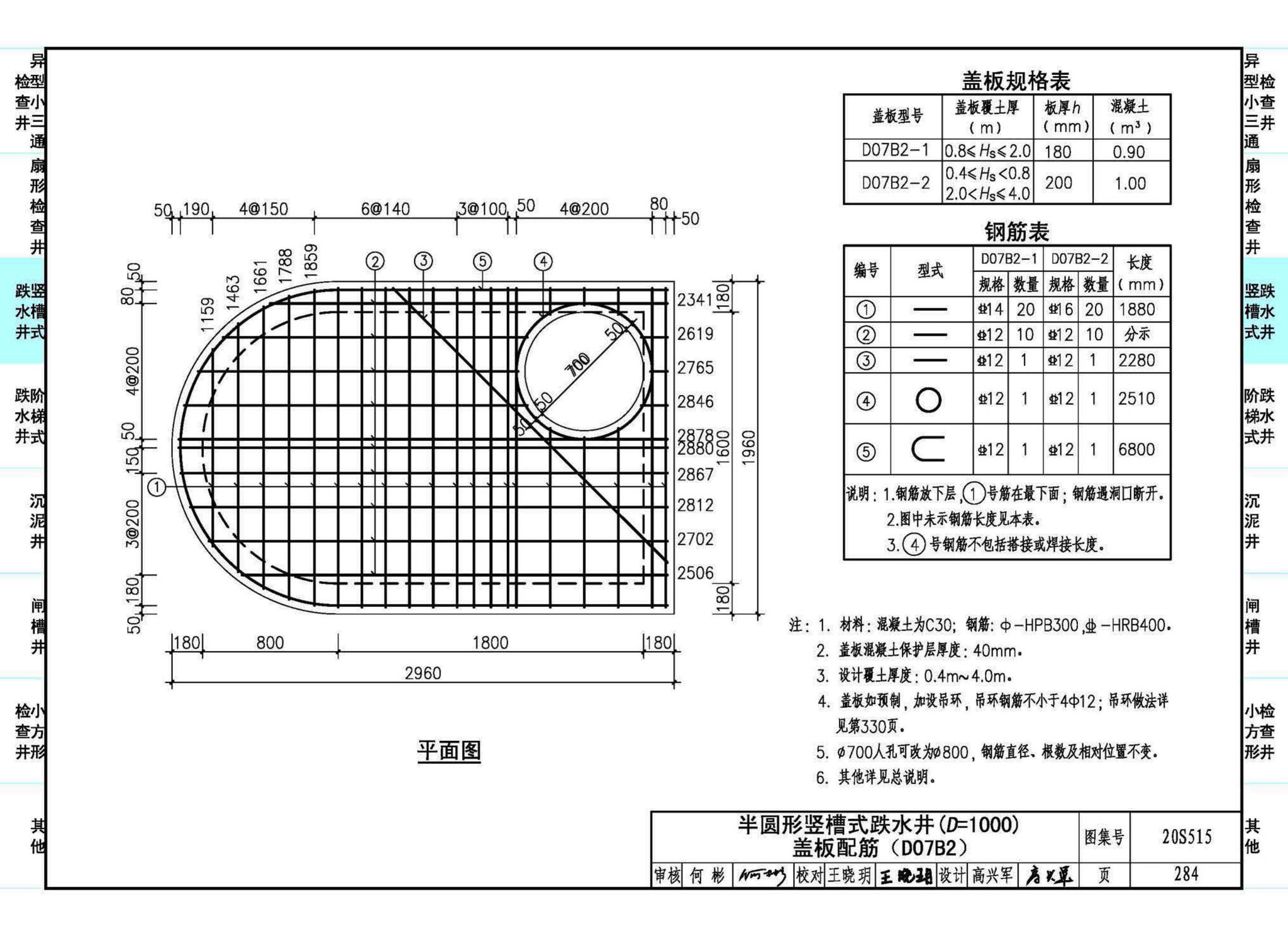 20S515--钢筋混凝土及砖砌排水检查井