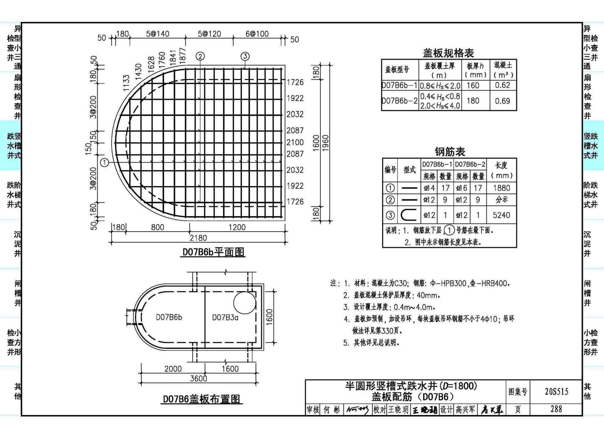 20S515--钢筋混凝土及砖砌排水检查井