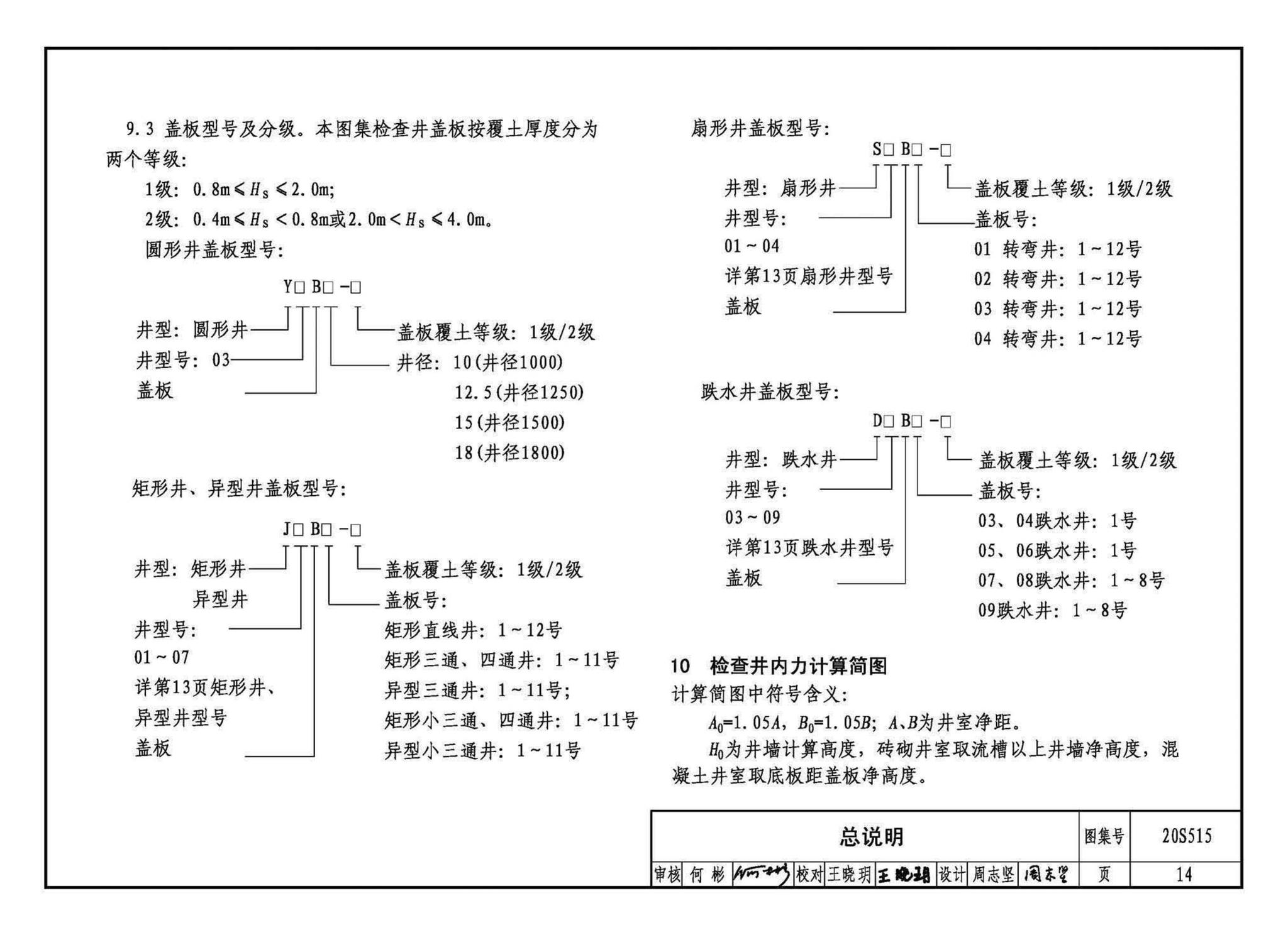 20S515--钢筋混凝土及砖砌排水检查井