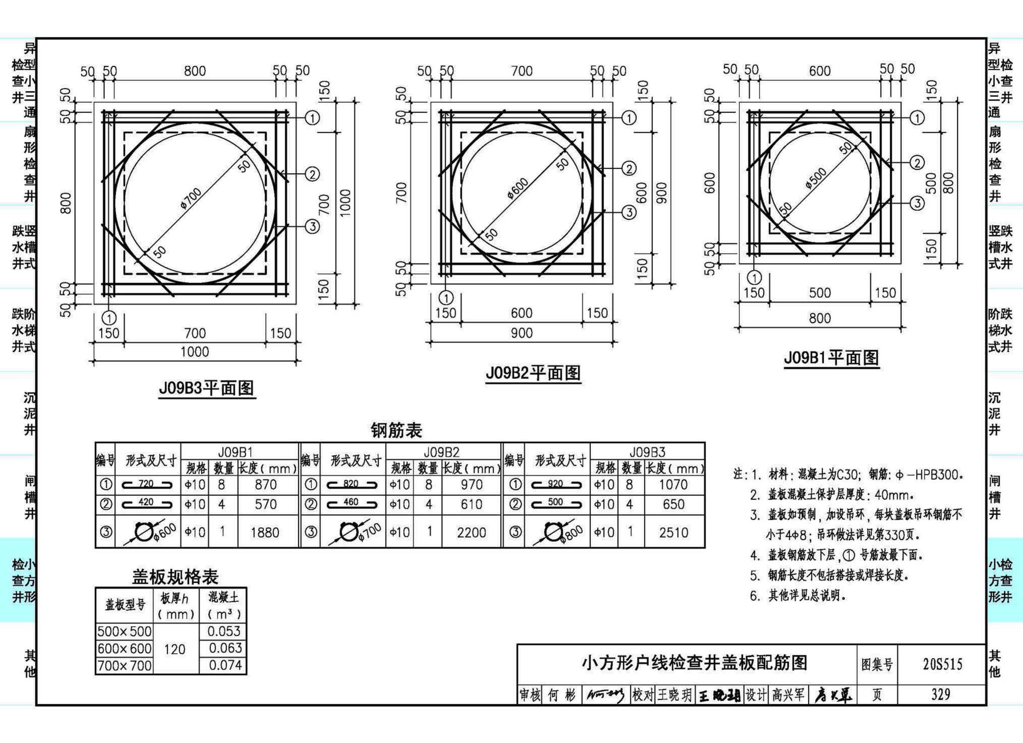 20S515--钢筋混凝土及砖砌排水检查井