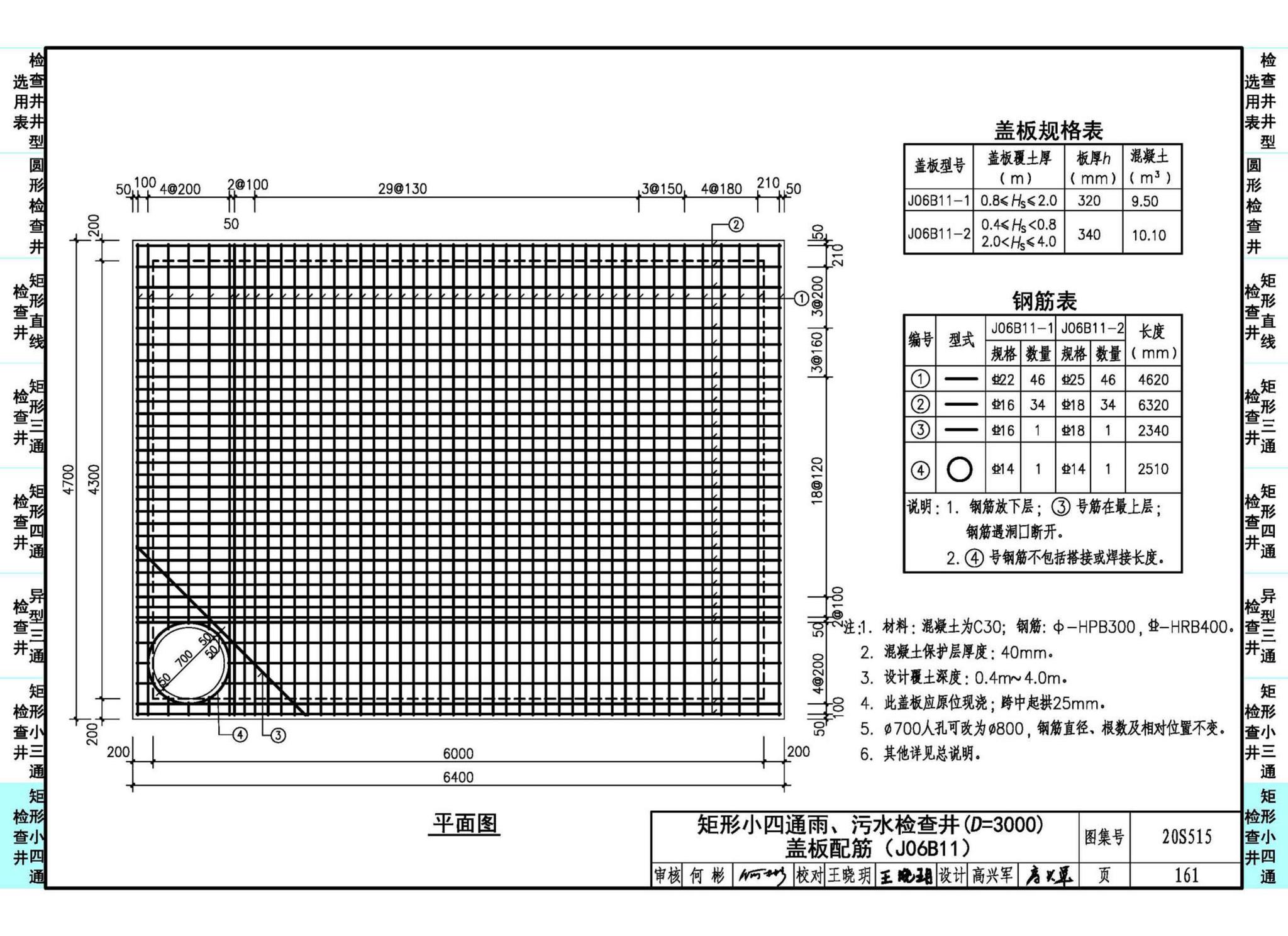 20S515--钢筋混凝土及砖砌排水检查井