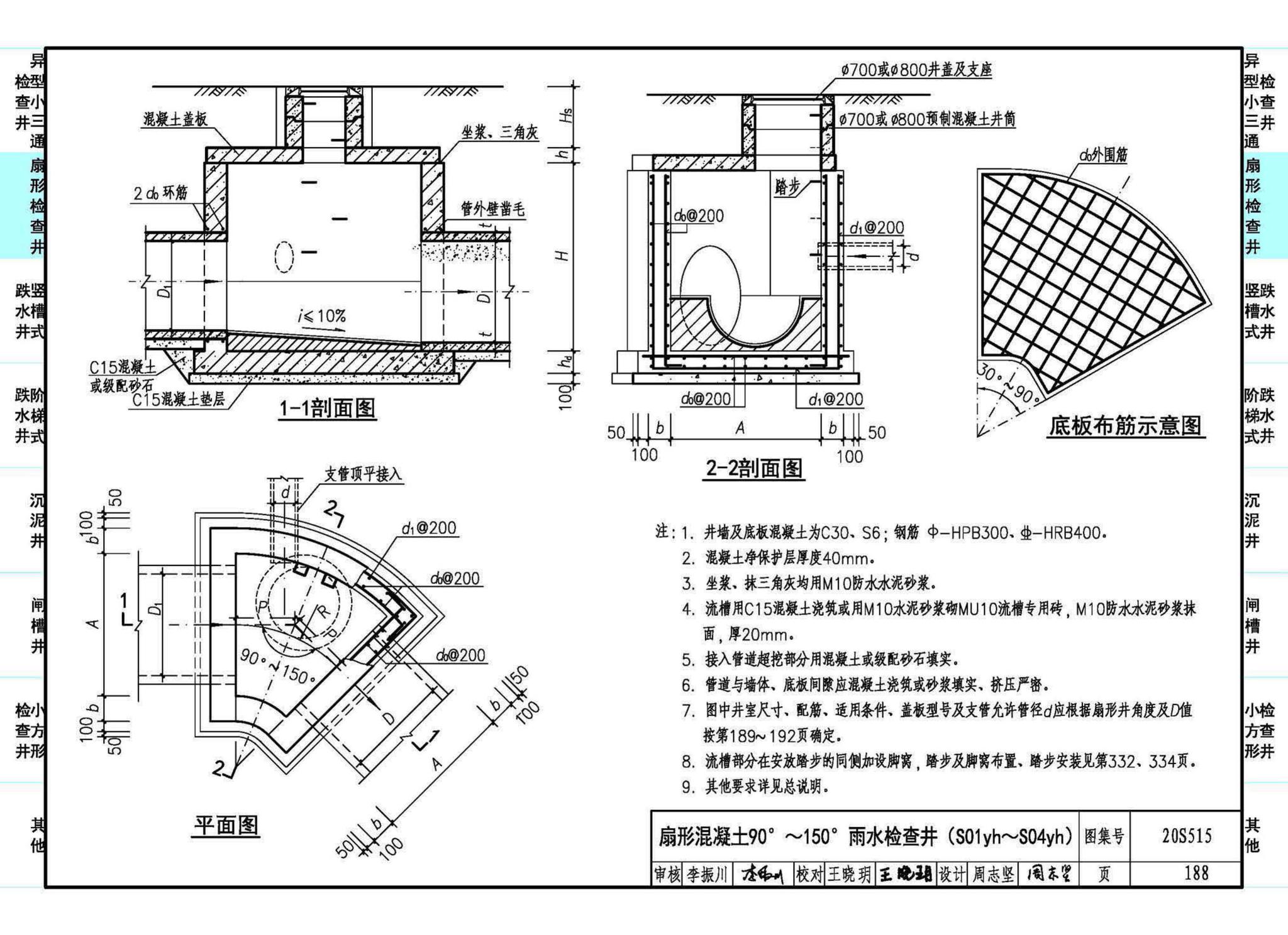 20S515--钢筋混凝土及砖砌排水检查井