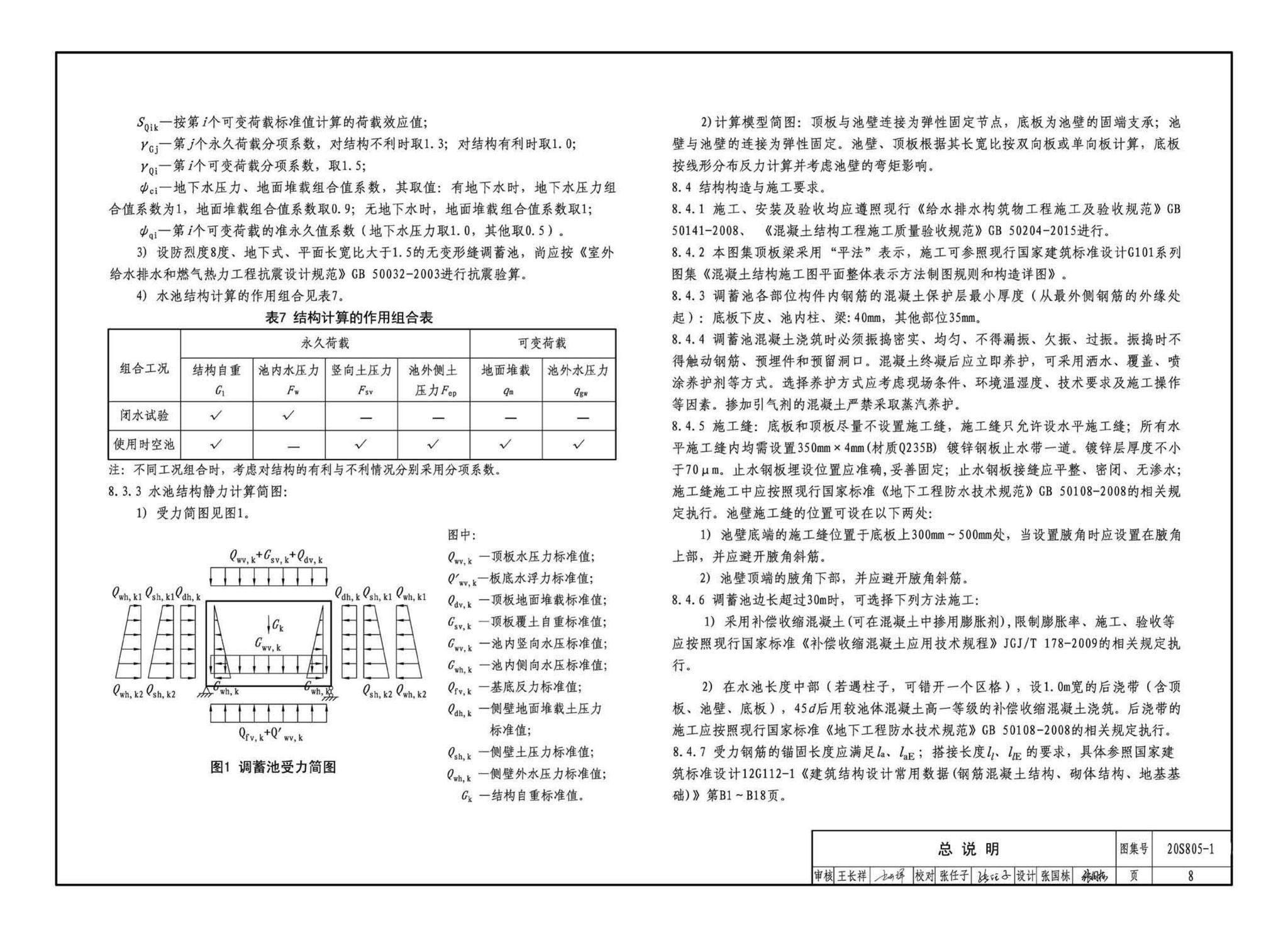 20S805-1--雨水调蓄设施——钢筋混凝土雨水调蓄池