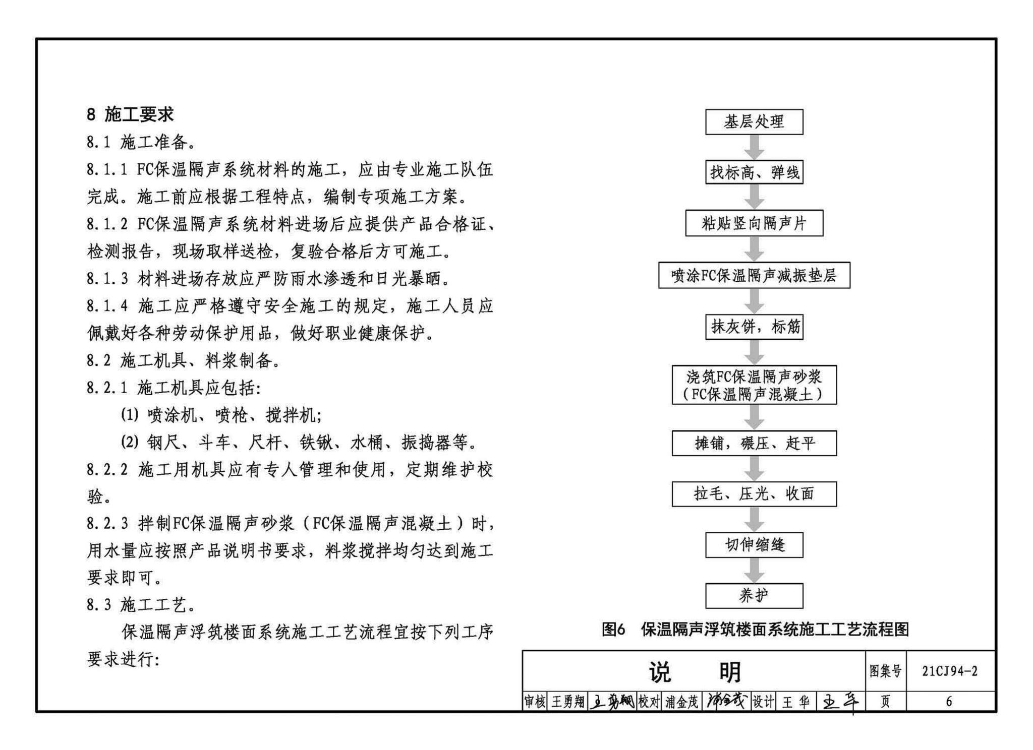 21CJ94-2--保温隔声浮筑楼面系统构造——FC保温隔声材料