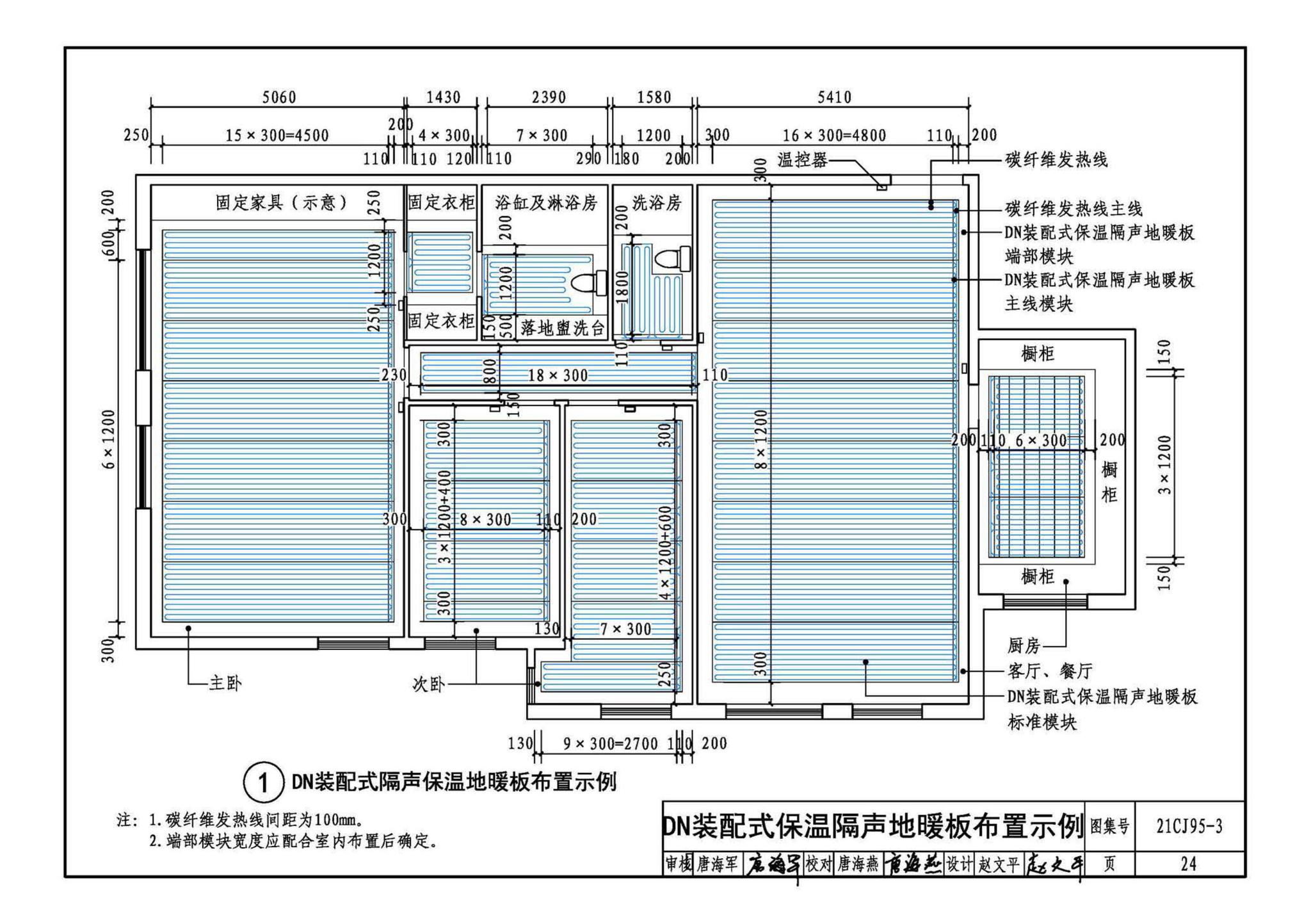 21CJ95-3--装配式保温楼地面建筑构造——DN保温隔声地暖系统