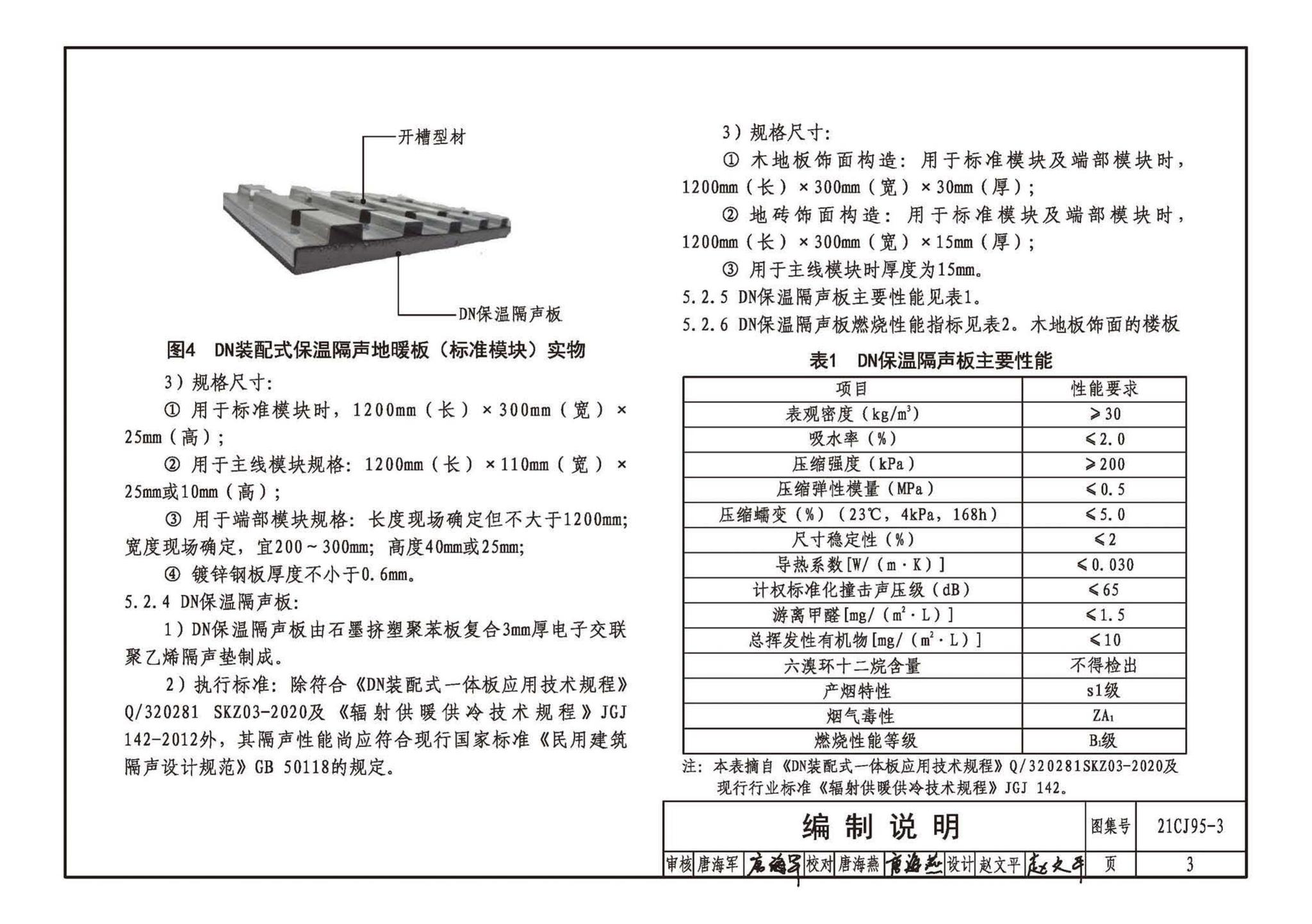 21CJ95-3--装配式保温楼地面建筑构造——DN保温隔声地暖系统