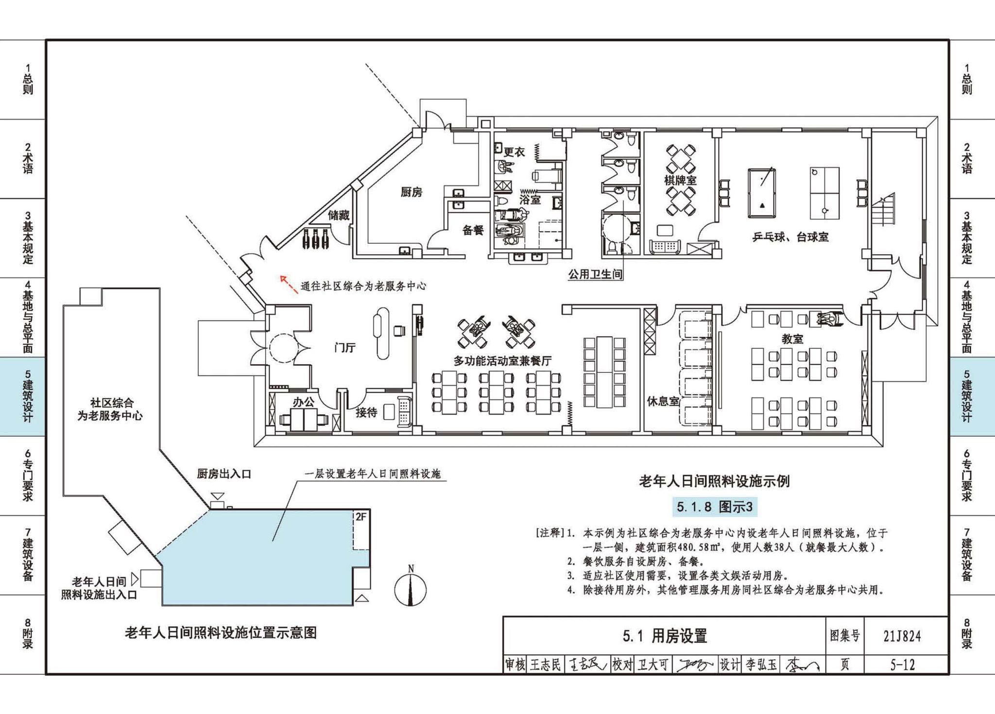 21J824--《老年人照料设施建筑设计标准》图示