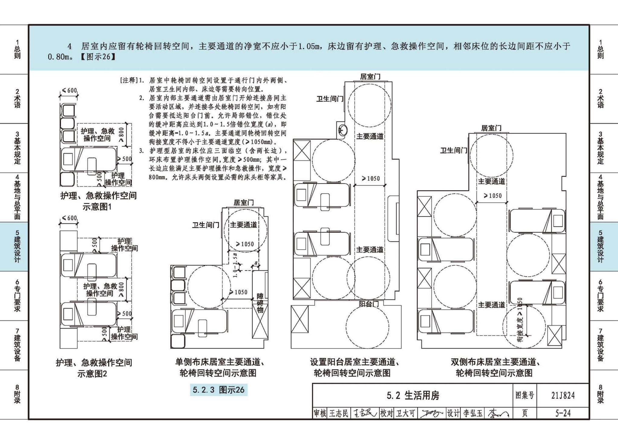 21J824--《老年人照料设施建筑设计标准》图示